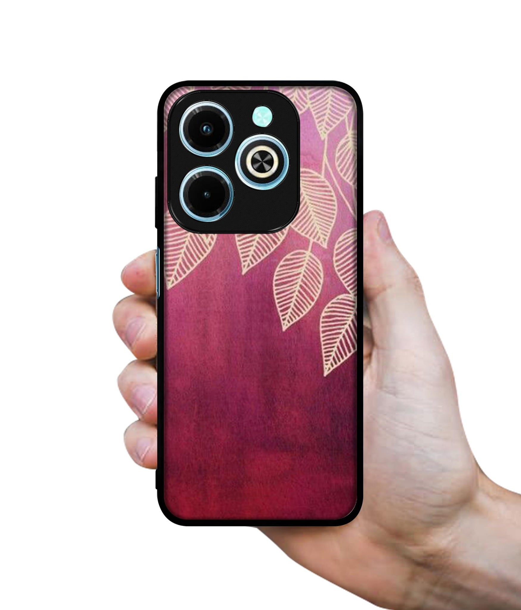 Leaf Pattern Designer 2D Printed Back Case Cover for Infinix Hot 40i 4G / Tecno Spark GO (2024) 4G