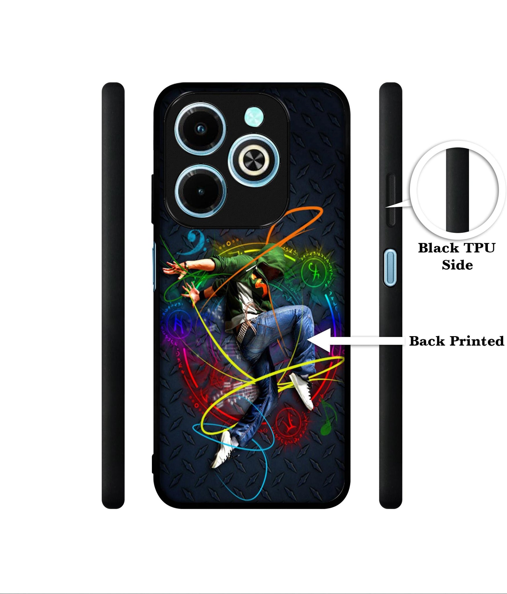 Boy With Music Designer 2D Printed Back Case Cover for Infinix Hot 40i 4G / Tecno Spark GO (2024) 4G