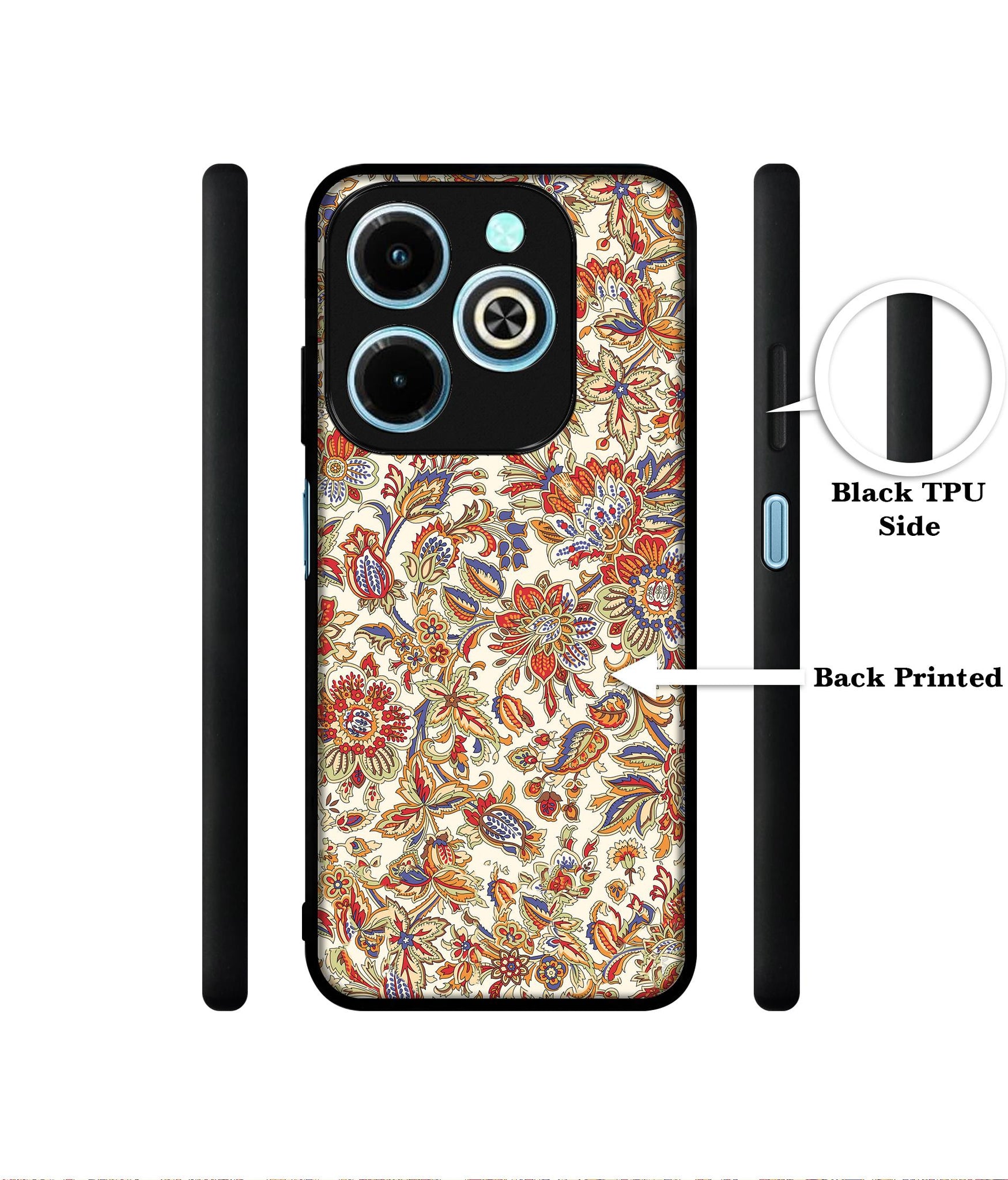 Floral Designer 2D Printed Back Case Cover for Infinix Hot 40i 4G / Tecno Spark GO (2024) 4G