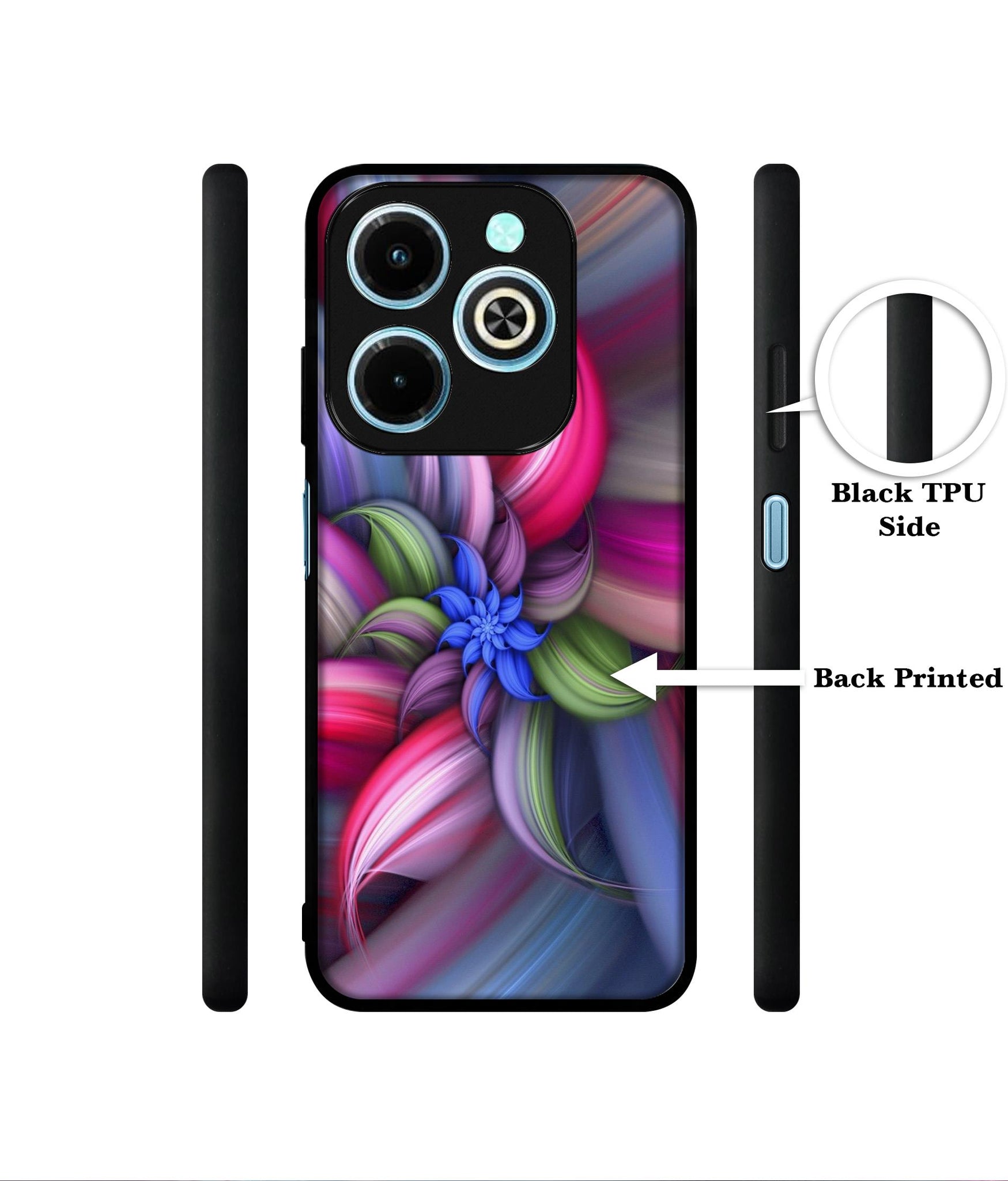 Colorful Flower Designer 2D Printed Back Case Cover for Infinix Hot 40i 4G / Tecno Spark GO (2024) 4G