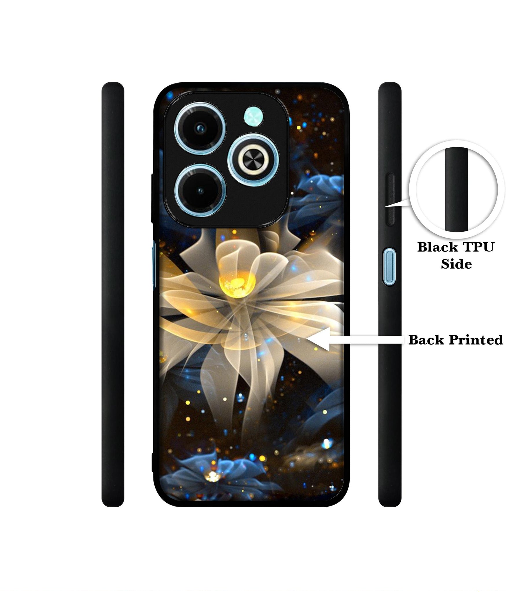 Art Flower Designer 2D Printed Back Case Cover for Infinix Hot 40i 4G / Tecno Spark GO (2024) 4G