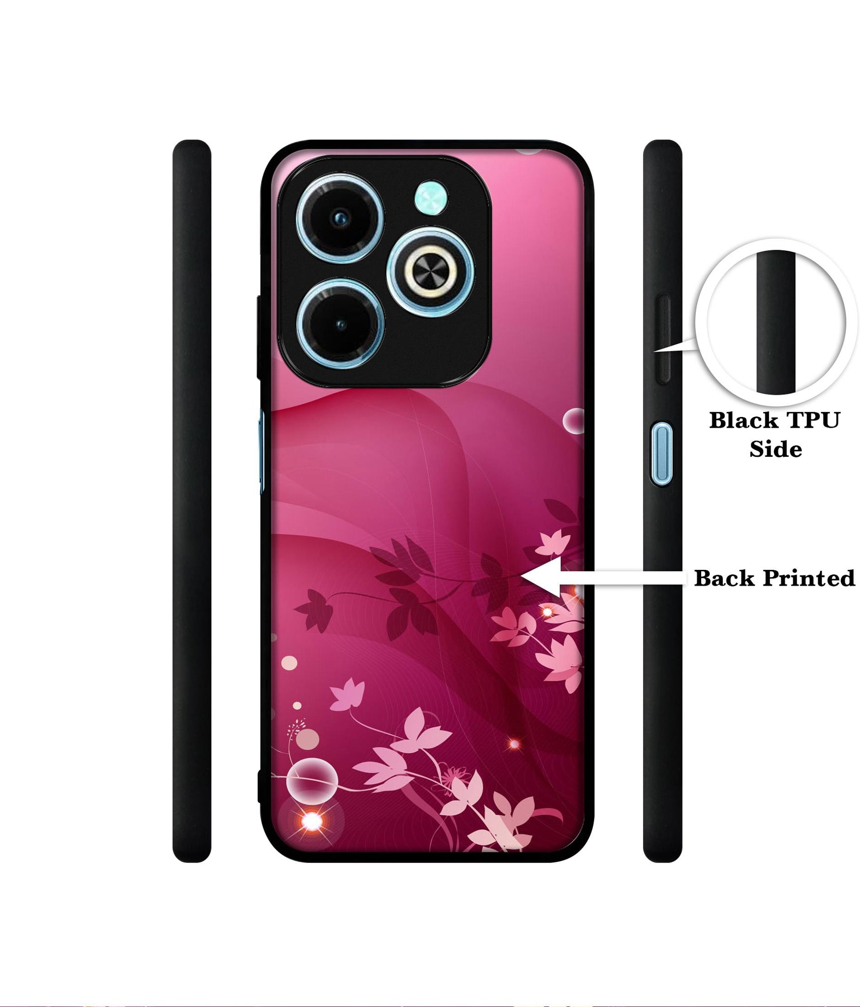 Pink Abstract Designer 2D Printed Back Case Cover for Infinix Hot 40i 4G / Tecno Spark GO (2024) 4G