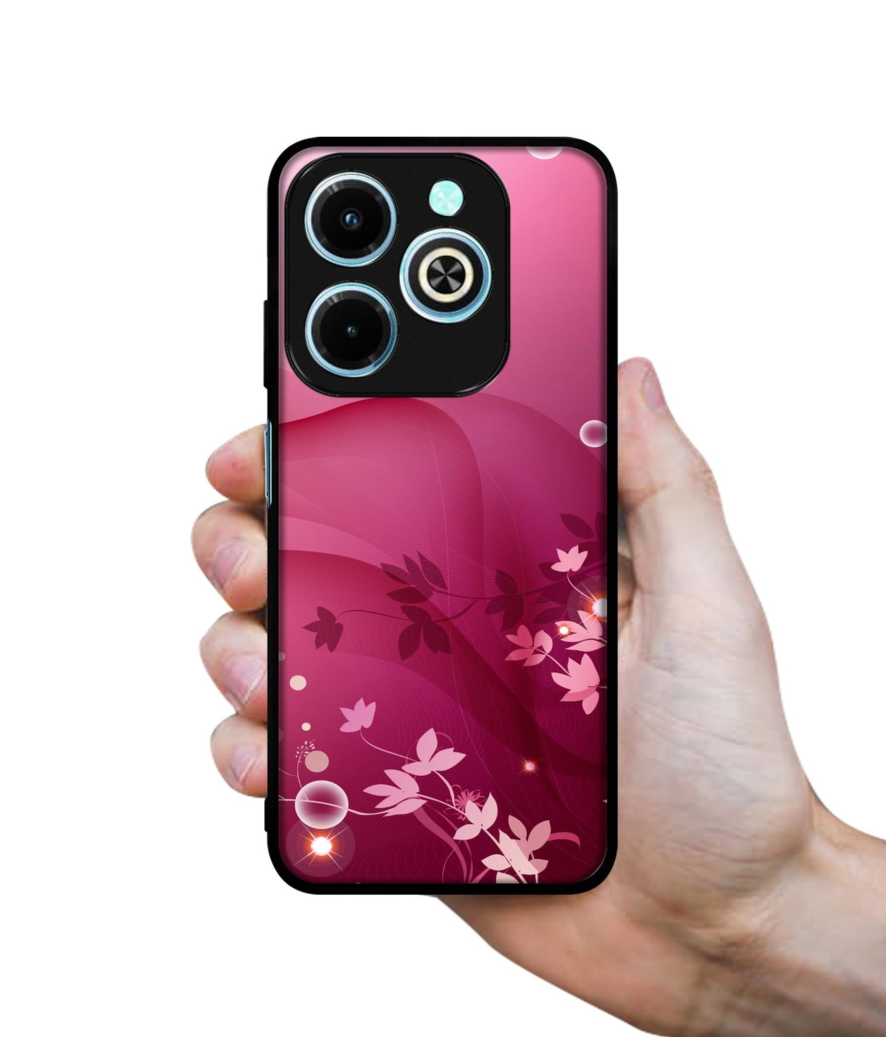 Pink Abstract Designer 2D Printed Back Case Cover for Infinix Hot 40i 4G / Tecno Spark GO (2024) 4G