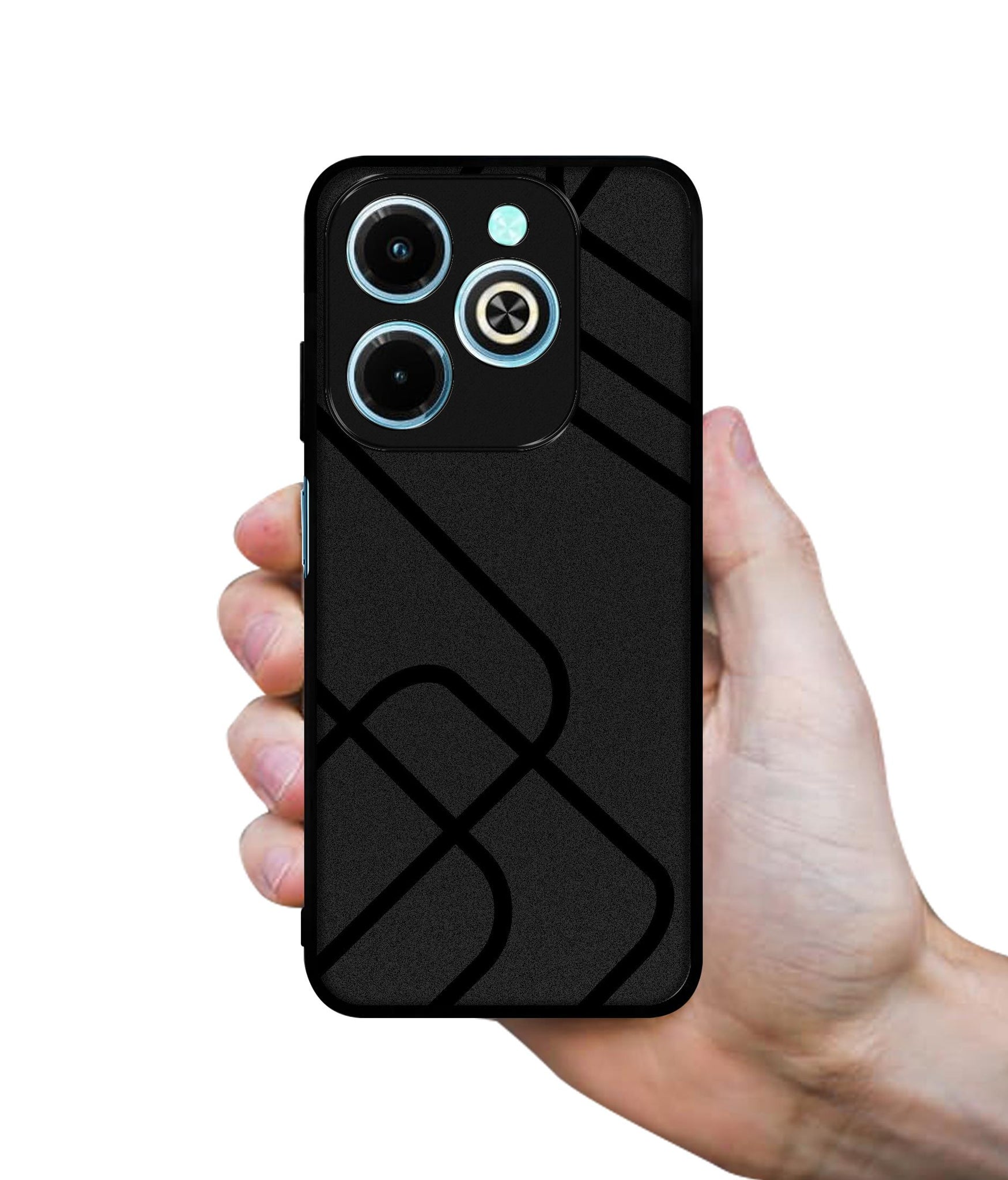 Zig-Zag Black Line Designer 2D Printed Back Case Cover for Infinix Hot 40i 4G / Tecno Spark GO (2024) 4G