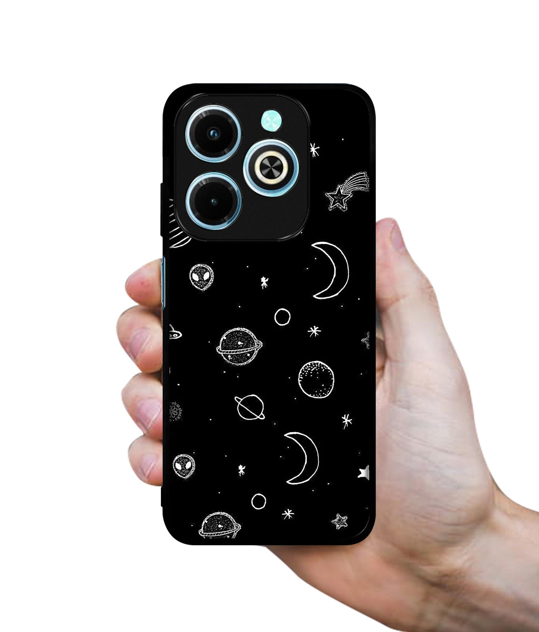 Space Stars Universe Designer 2D Printed Back Case Cover for Infinix Hot 40i 4G / Tecno Spark GO (2024) 4G