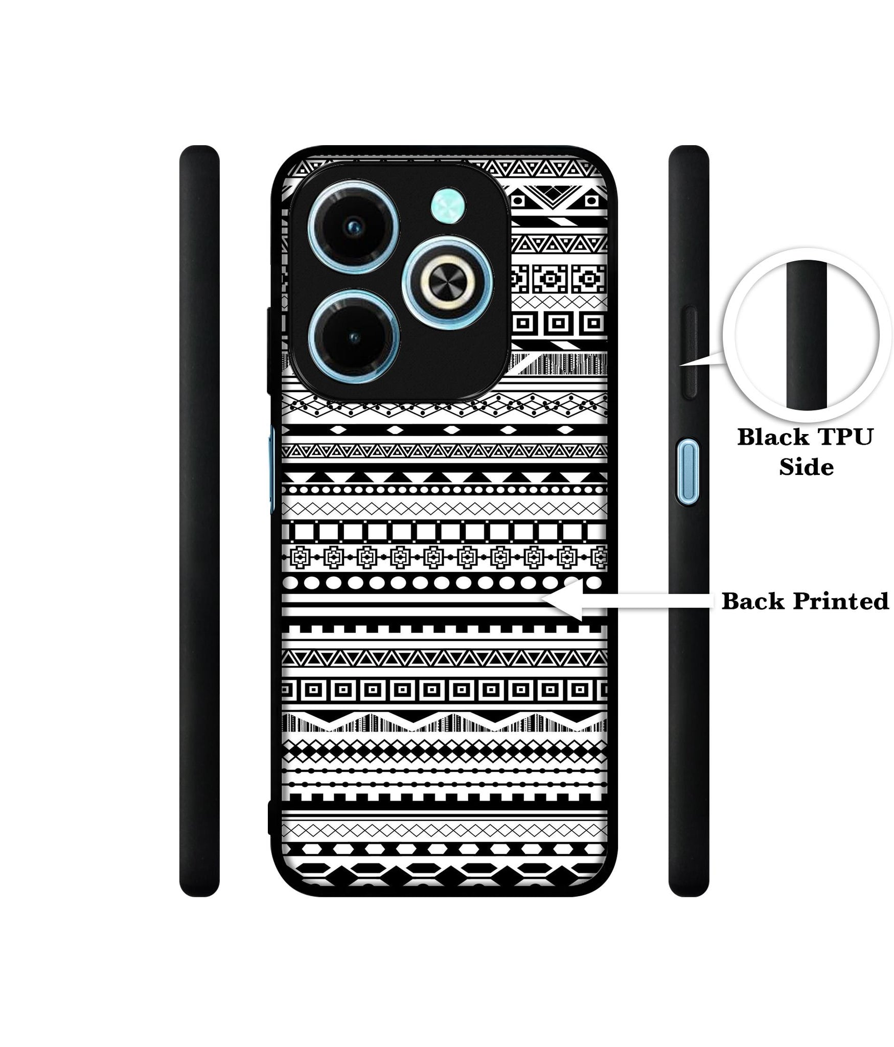 Black & White Patterns Designer 2D Printed Back Case Cover for Infinix Hot 40i 4G / Tecno Spark GO (2024) 4G