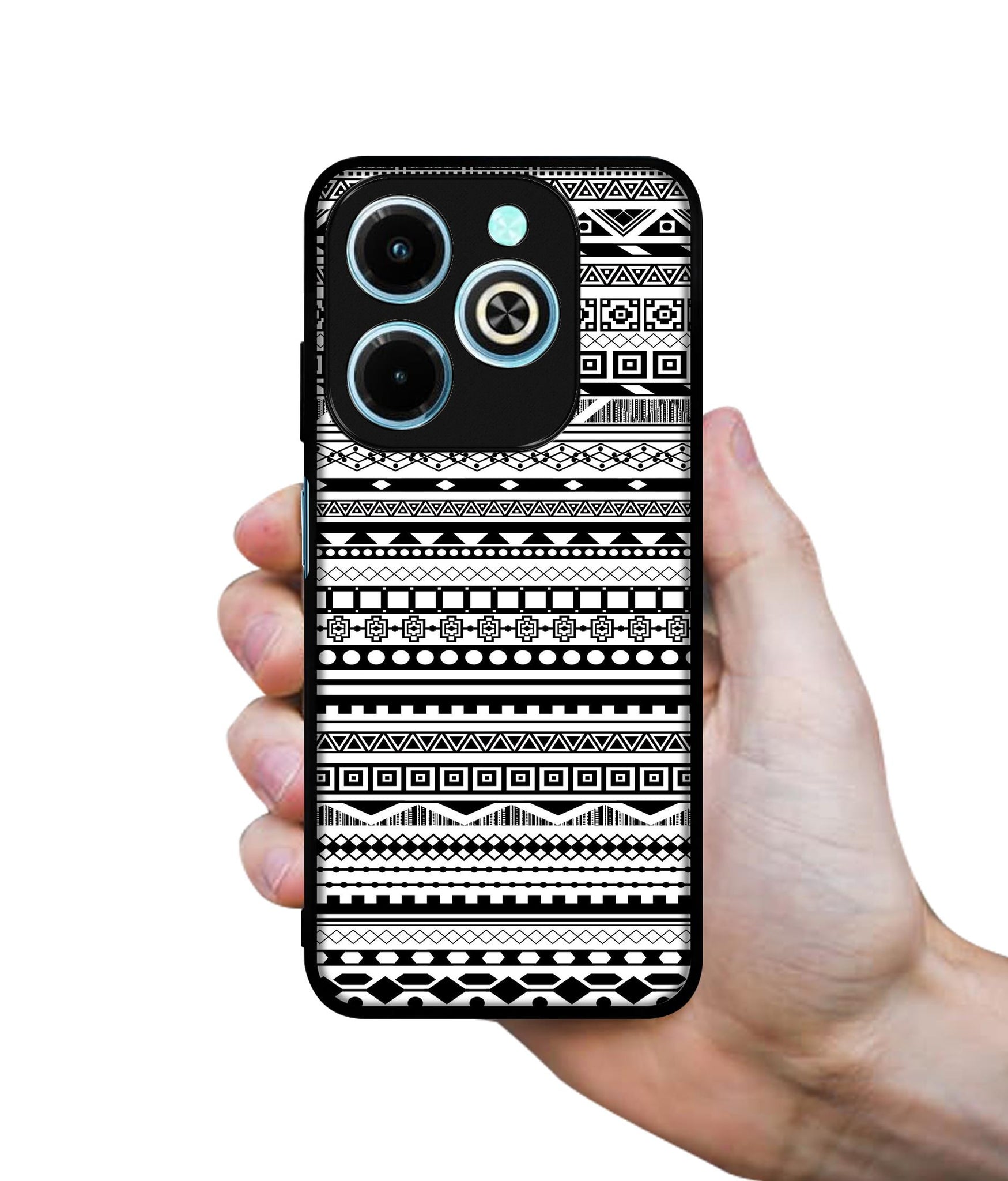 Black & White Patterns Designer 2D Printed Back Case Cover for Infinix Hot 40i 4G / Tecno Spark GO (2024) 4G