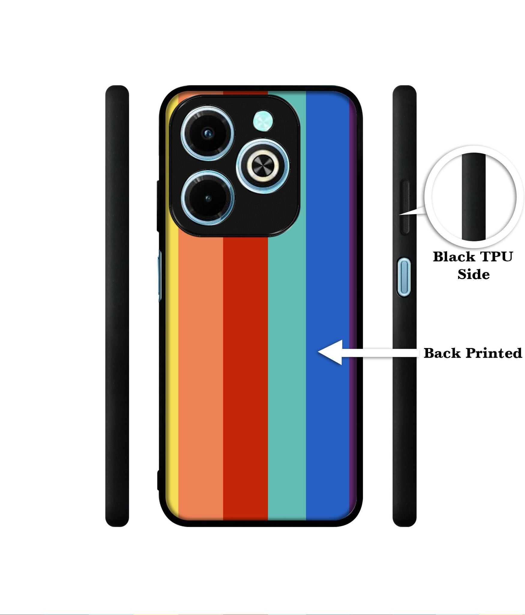 Rainbow Colors Designer 2D Printed Back Case Cover for Infinix Hot 40i 4G / Tecno Spark GO (2024) 4G