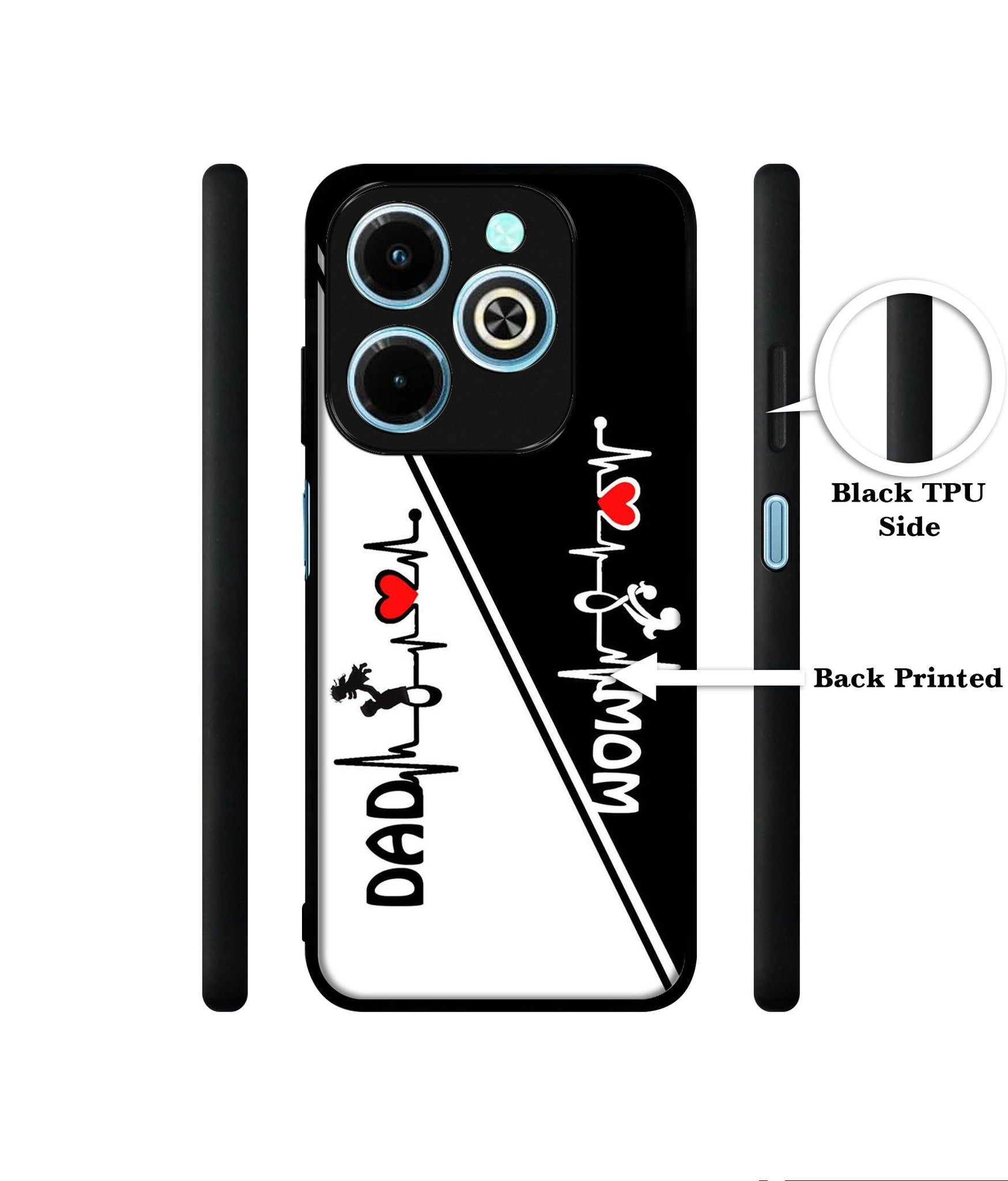 Mom and Dad Lover Designer 2D Printed Back Case Cover for Infinix Hot 40i 4G / Tecno Spark GO (2024) 4G
