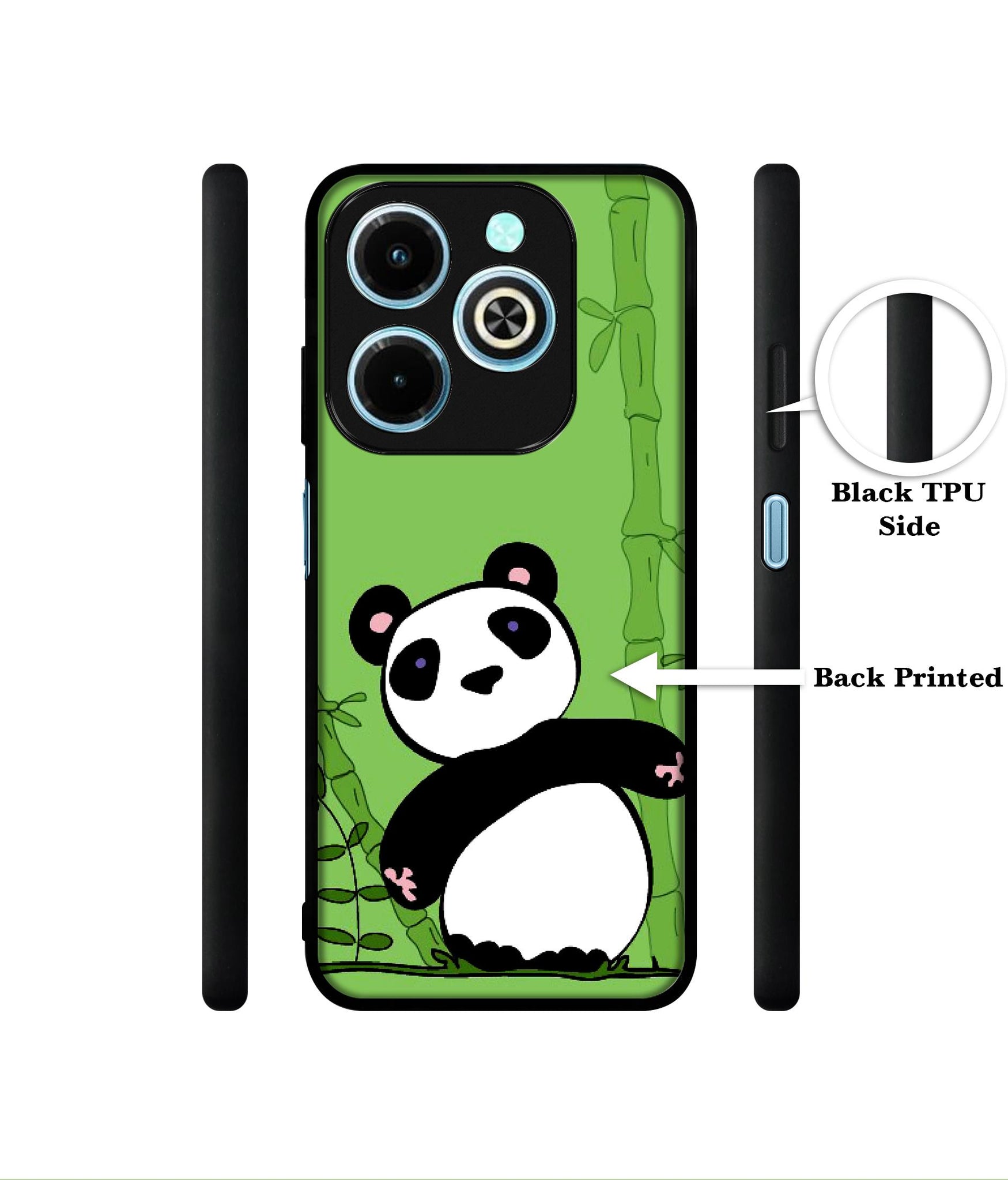 Panda with Bamboo Designer 2D Printed Back Case Cover for Infinix Hot 40i 4G / Tecno Spark GO (2024) 4G