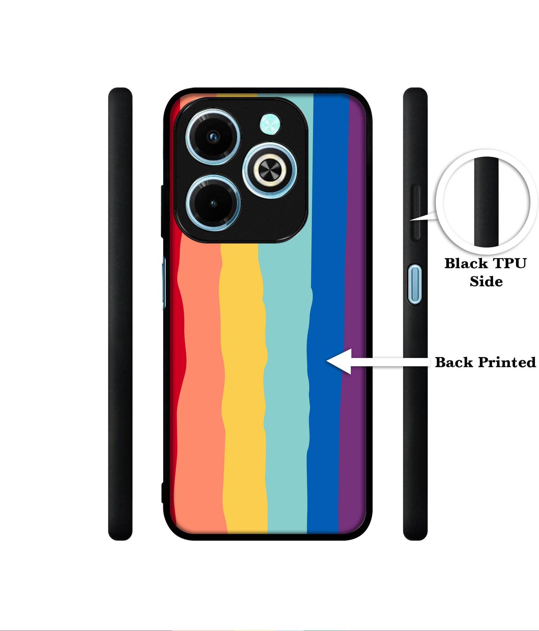 Rainbow Designer 2D Printed Back Case Cover for Infinix Hot 40i 4G / Tecno Spark GO (2024) 4G
