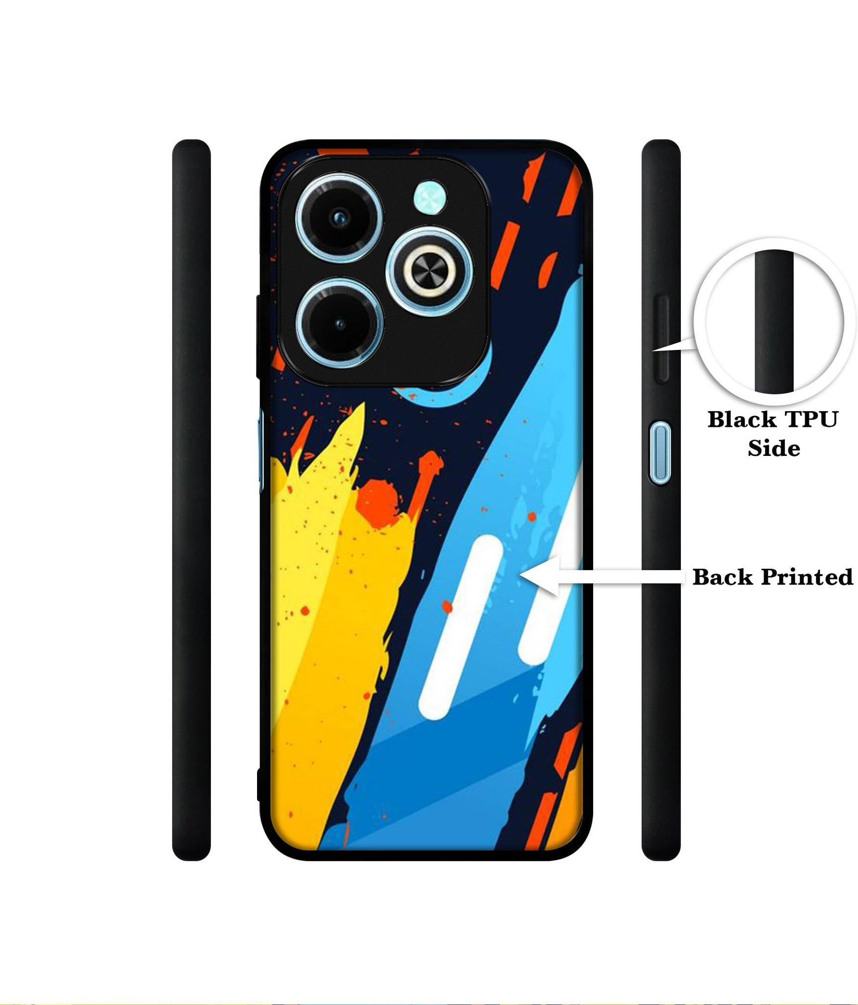 Abstract Stripes Geometric Figures Designer 2D Printed Back Case Cover for Infinix Hot 40i 4G / Tecno Spark GO (2024) 4G