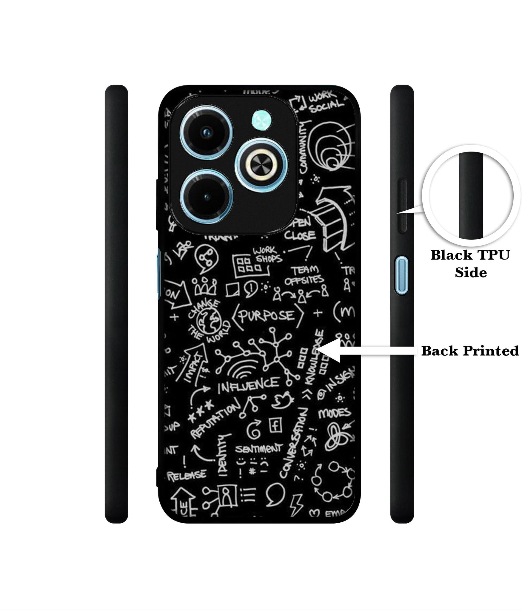 Formulas Designer 2D Printed Back Case Cover for Infinix Hot 40i 4G / Tecno Spark GO (2024) 4G