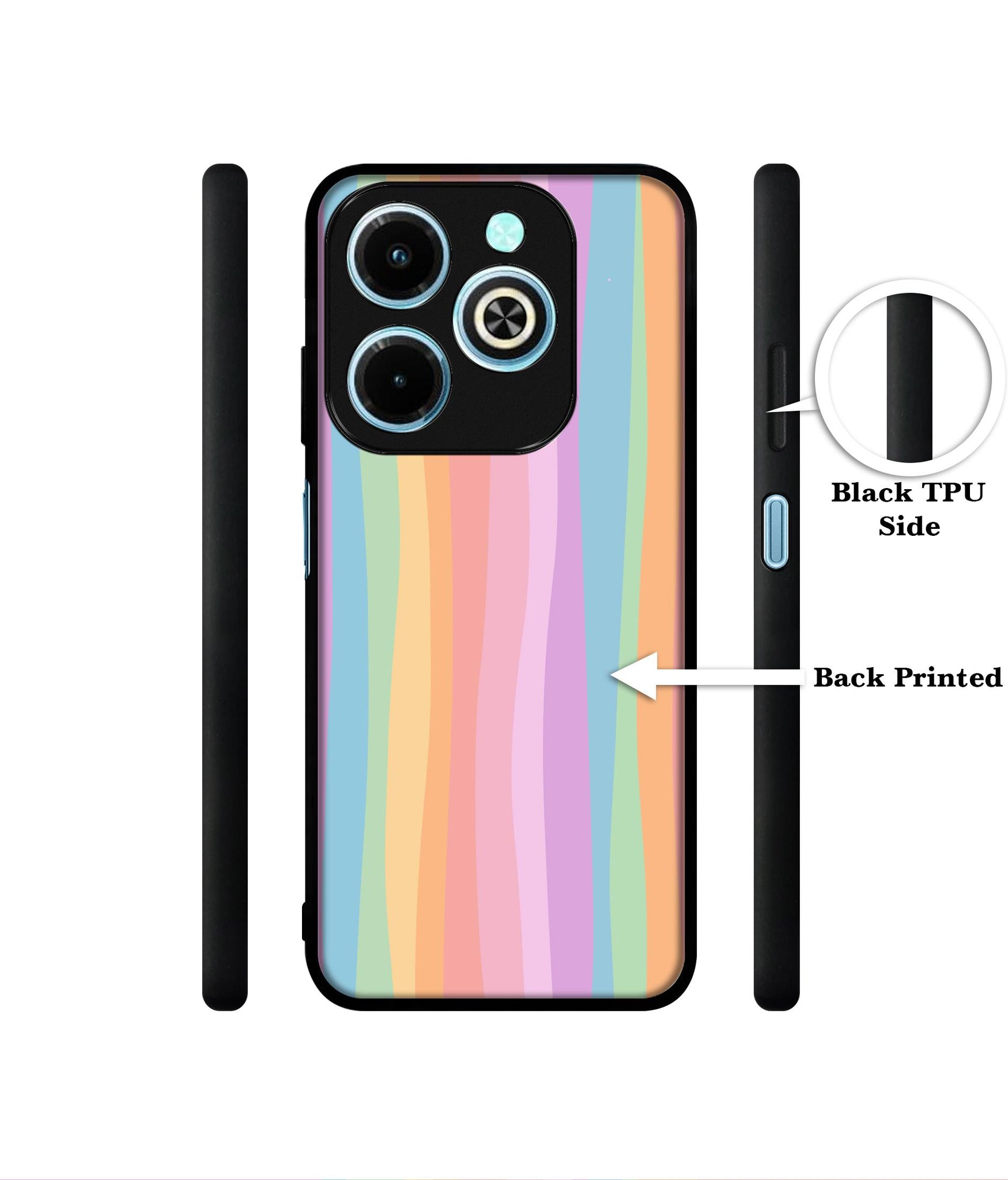 Cool Rainbow Designer 2D Printed Back Case Cover for Infinix Hot 40i 4G / Tecno Spark GO (2024) 4G