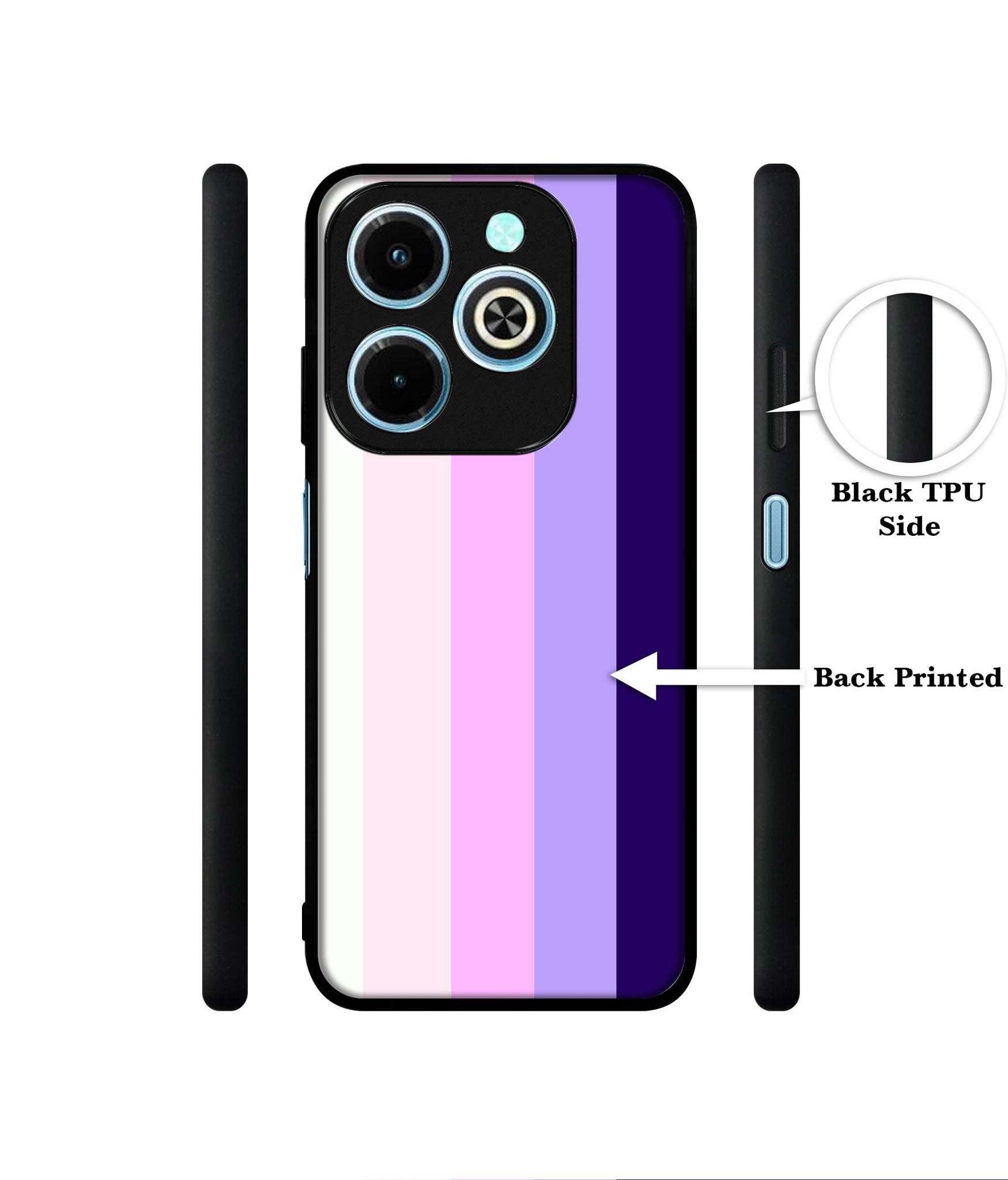 Pink and Purple Lines Designer 2D Printed Back Case Cover for Infinix Hot 40i 4G / Tecno Spark GO (2024) 4G