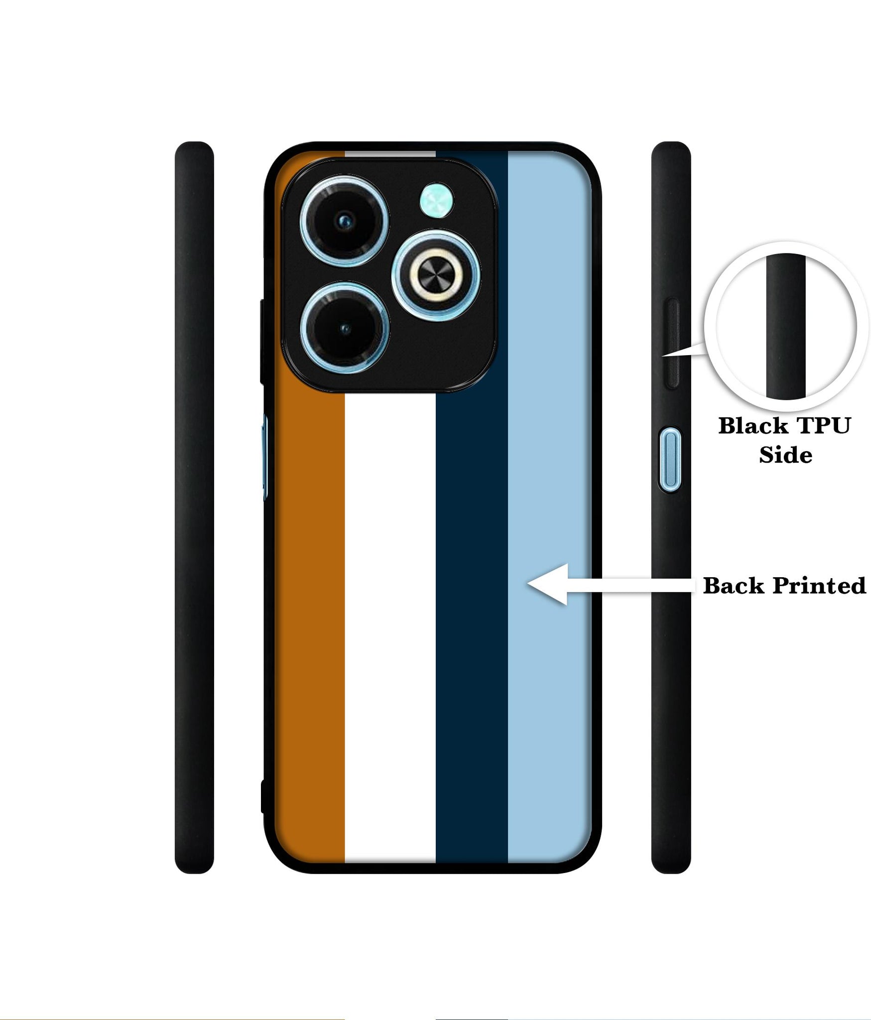 Color Stripes Designer 2D Printed Back Case Cover for Infinix Hot 40i 4G / Tecno Spark GO (2024) 4G