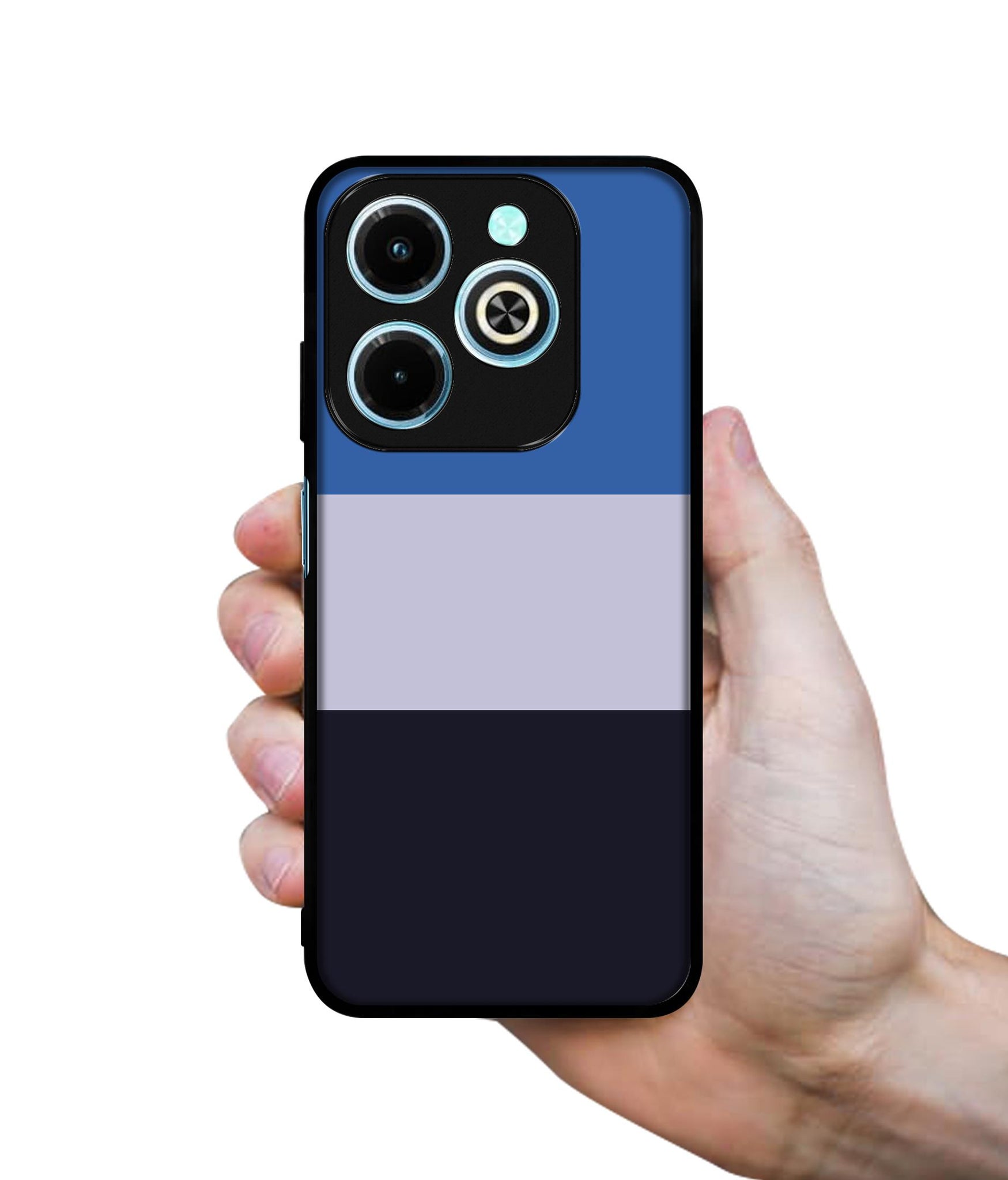 Three Color Stripes Designer 2D Printed Back Case Cover for Infinix Hot 40i 4G / Tecno Spark GO (2024) 4G