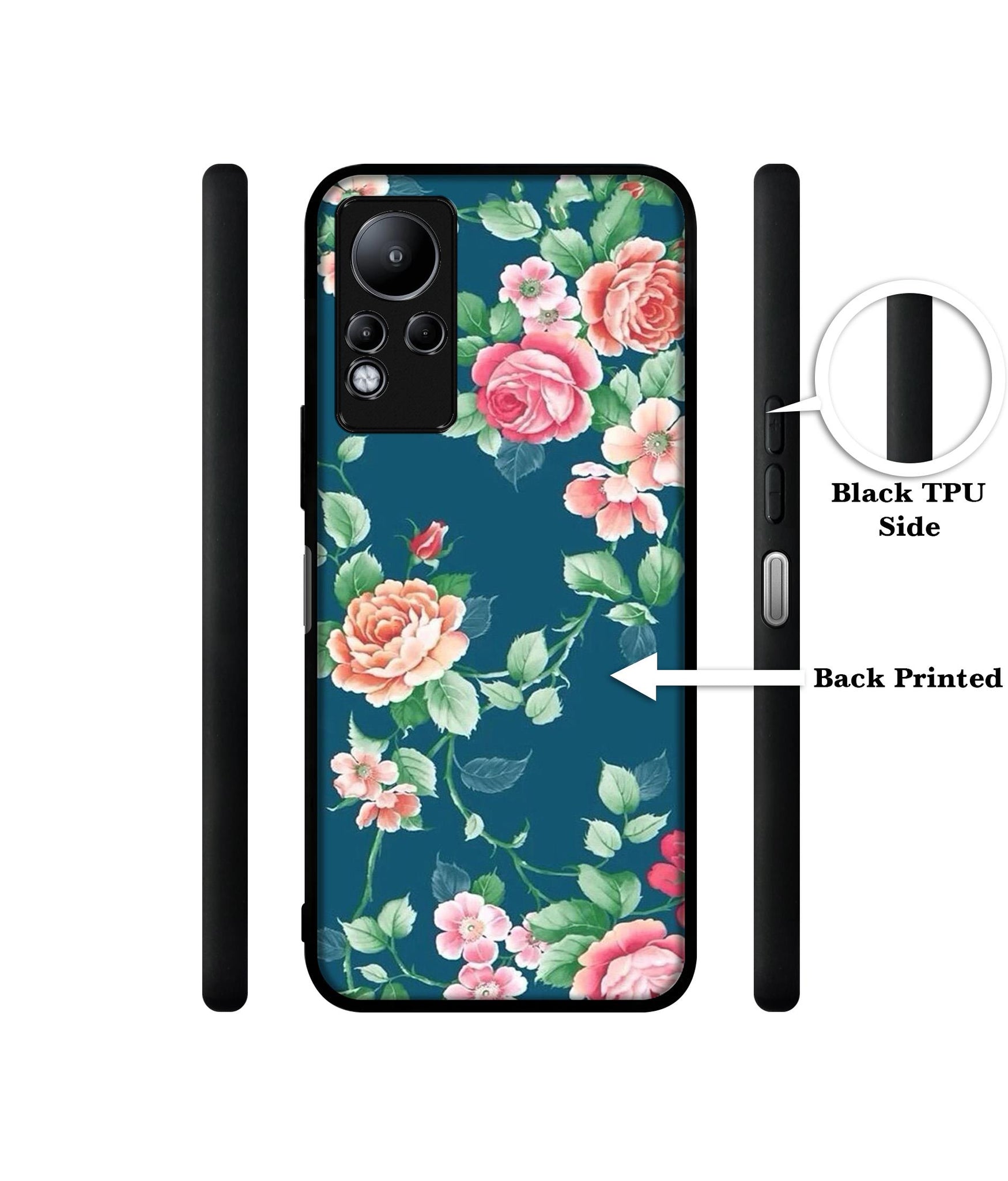 Vintage Floral Designer 2D Printed Back Case Cover for Infinix Note 11 4G