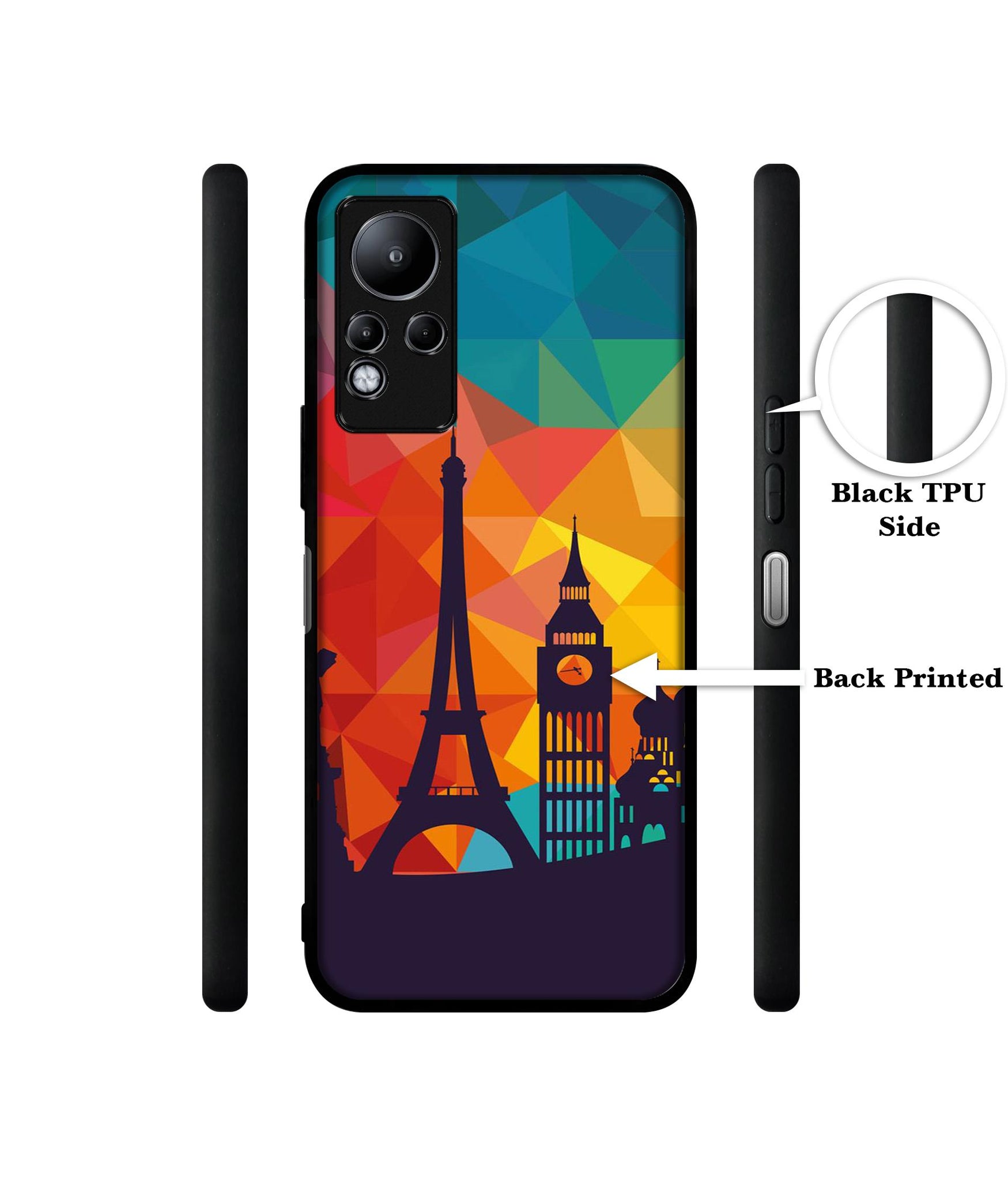 Colored Paris Designer 2D Printed Back Case Cover for Infinix Note 11 4G