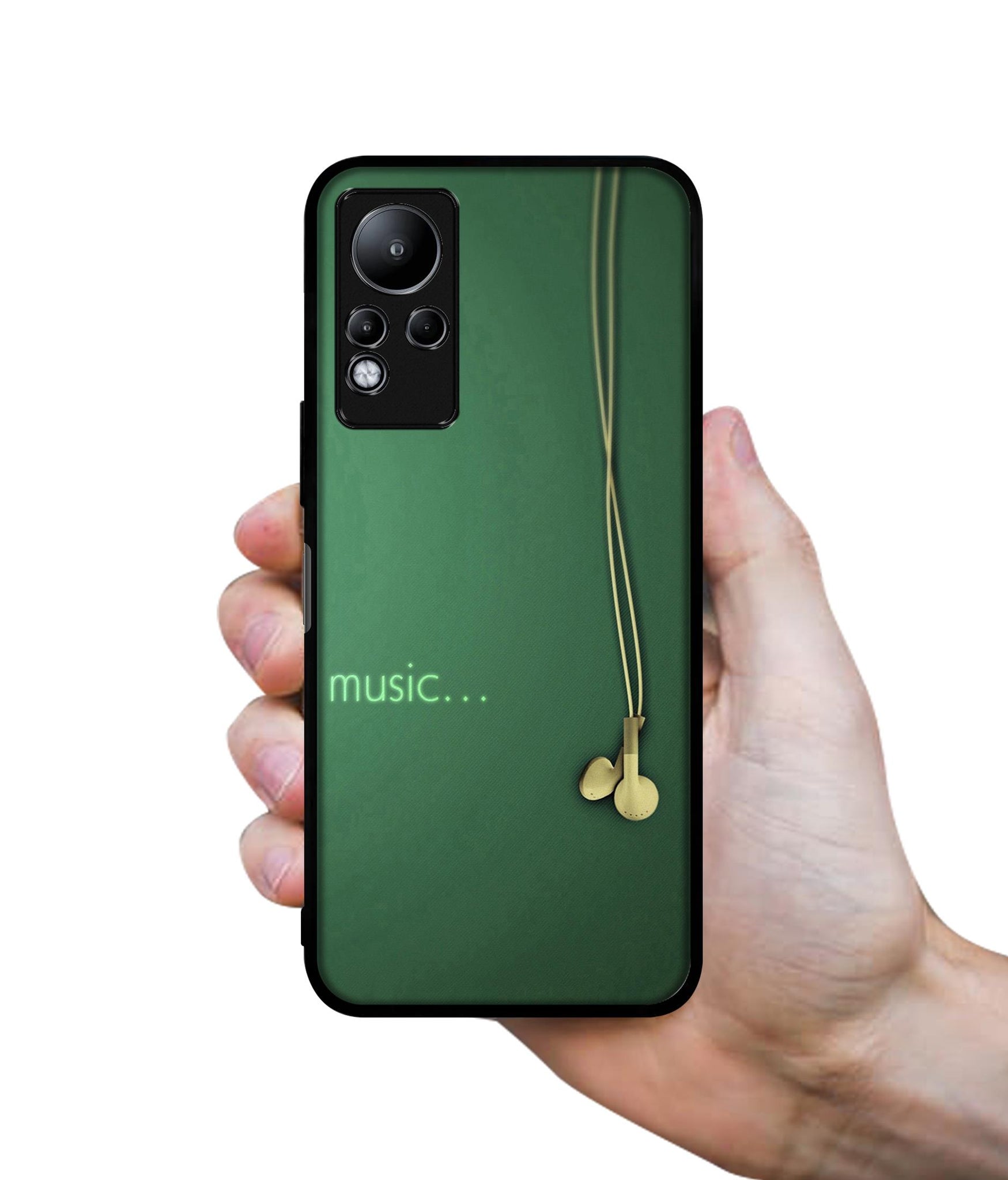 Headphone Music Designer 2D Printed Back Case Cover for Infinix Note 11 4G