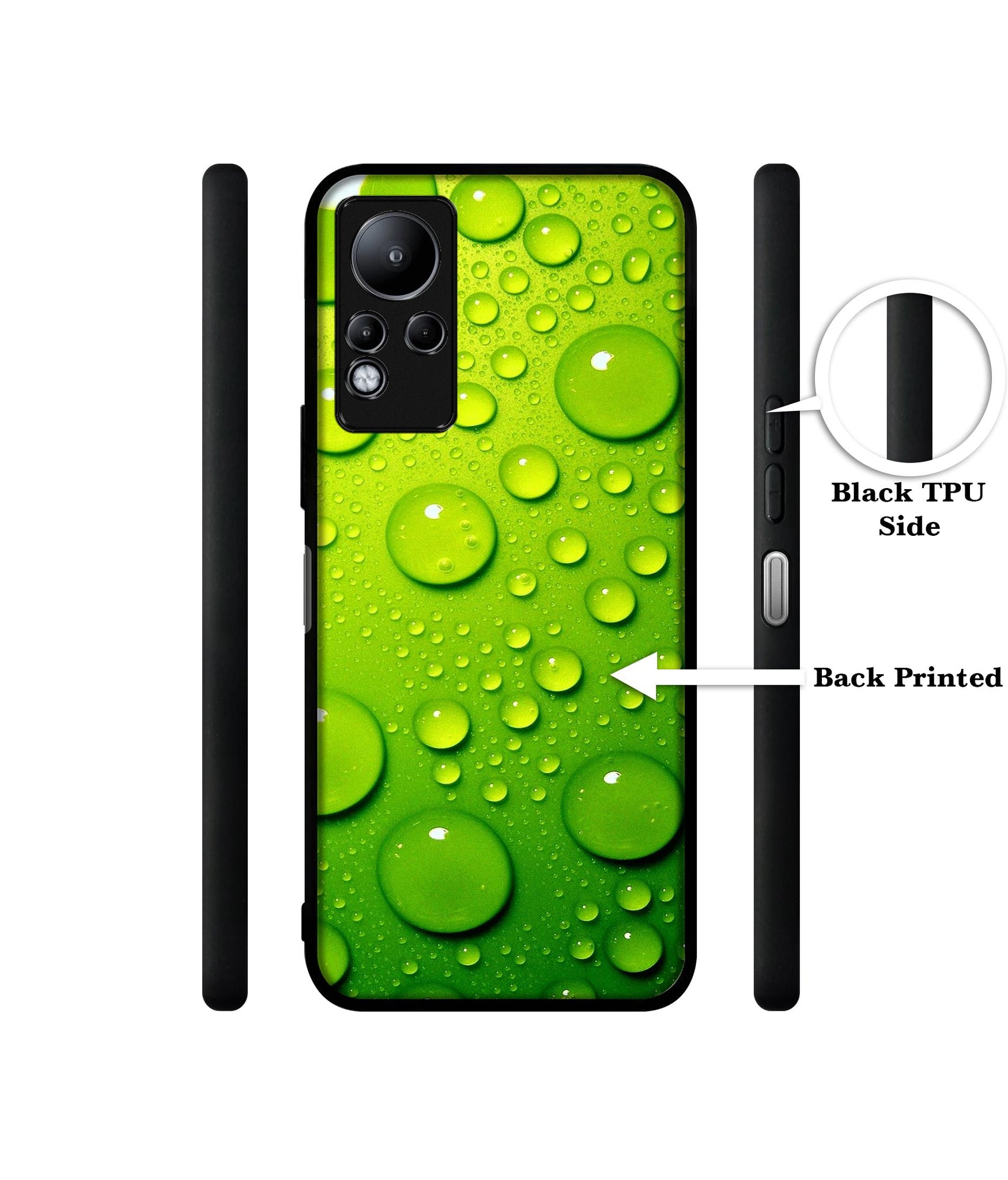 Green Bubbles Designer 2D Printed Back Case Cover for Infinix Note 11 4G