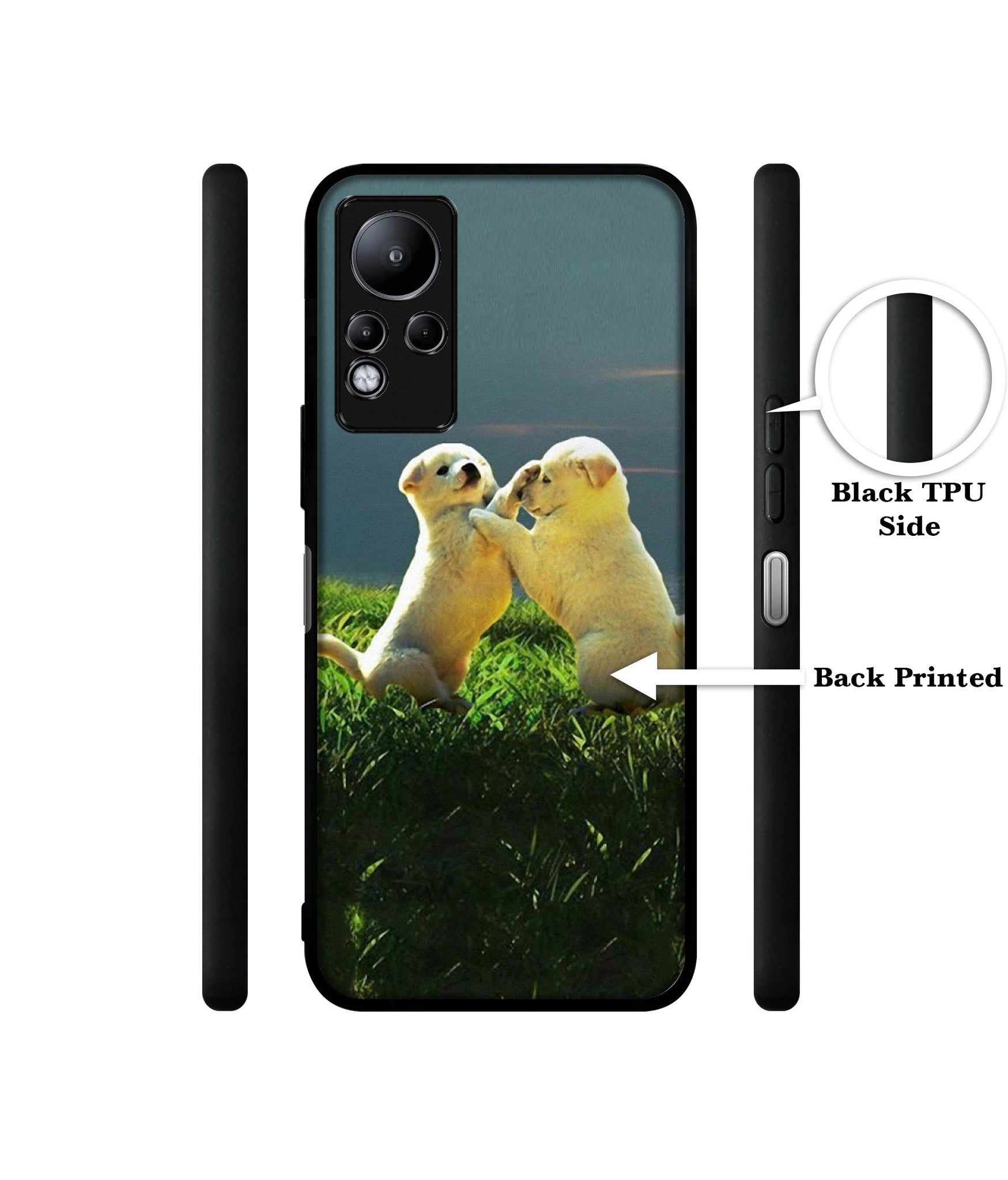 Puppy Couple Sunset Designer 2D Printed Back Case Cover for Infinix Note 11 4G
