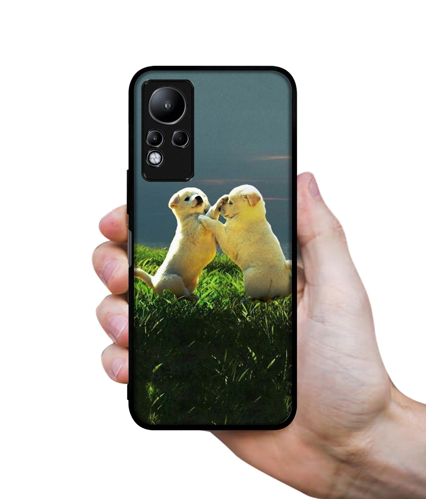 Puppy Couple Sunset Designer 2D Printed Back Case Cover for Infinix Note 11 4G