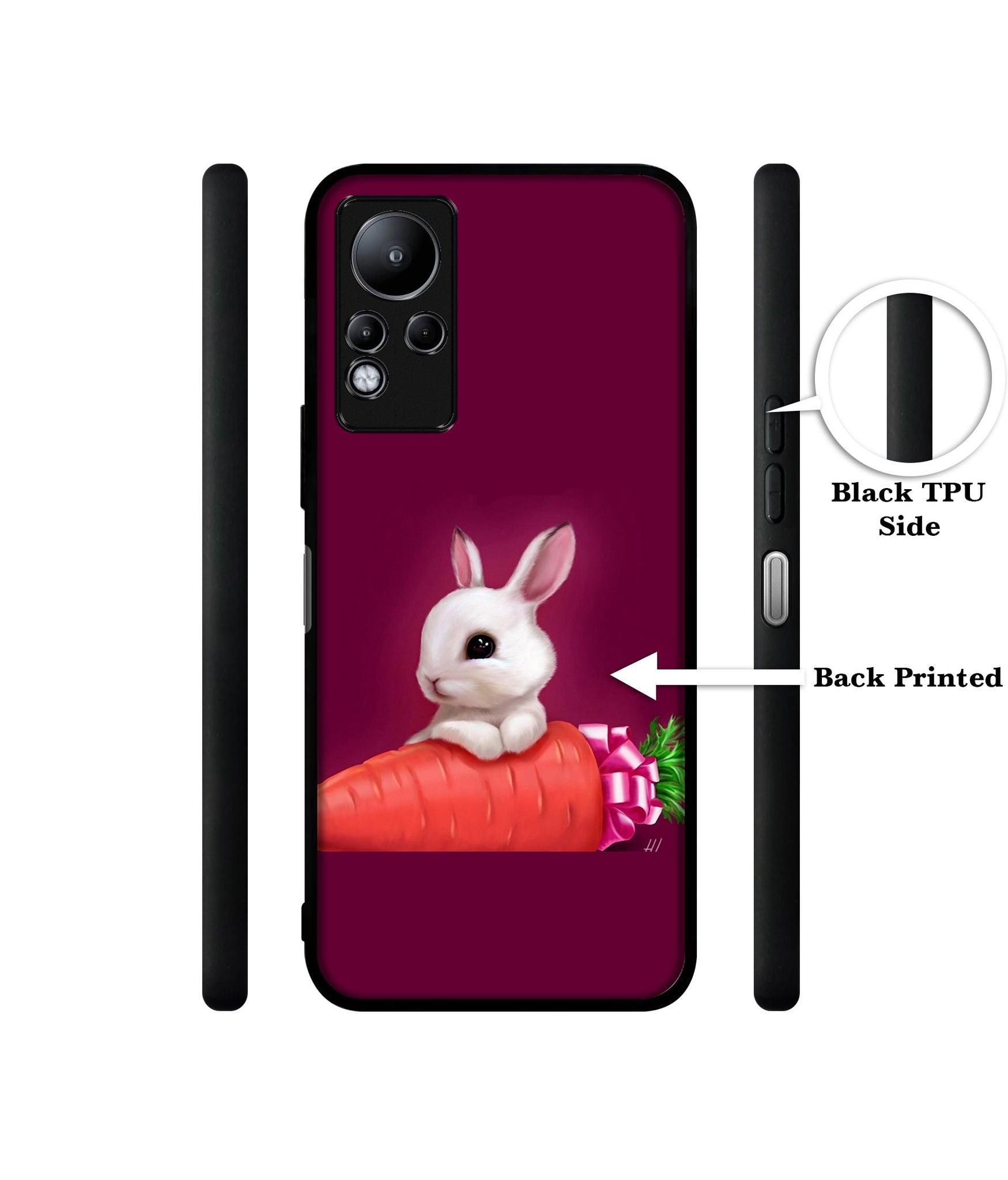 Bunny With Carrot Designer 2D Printed Back Case Cover for Infinix Note 11 4G