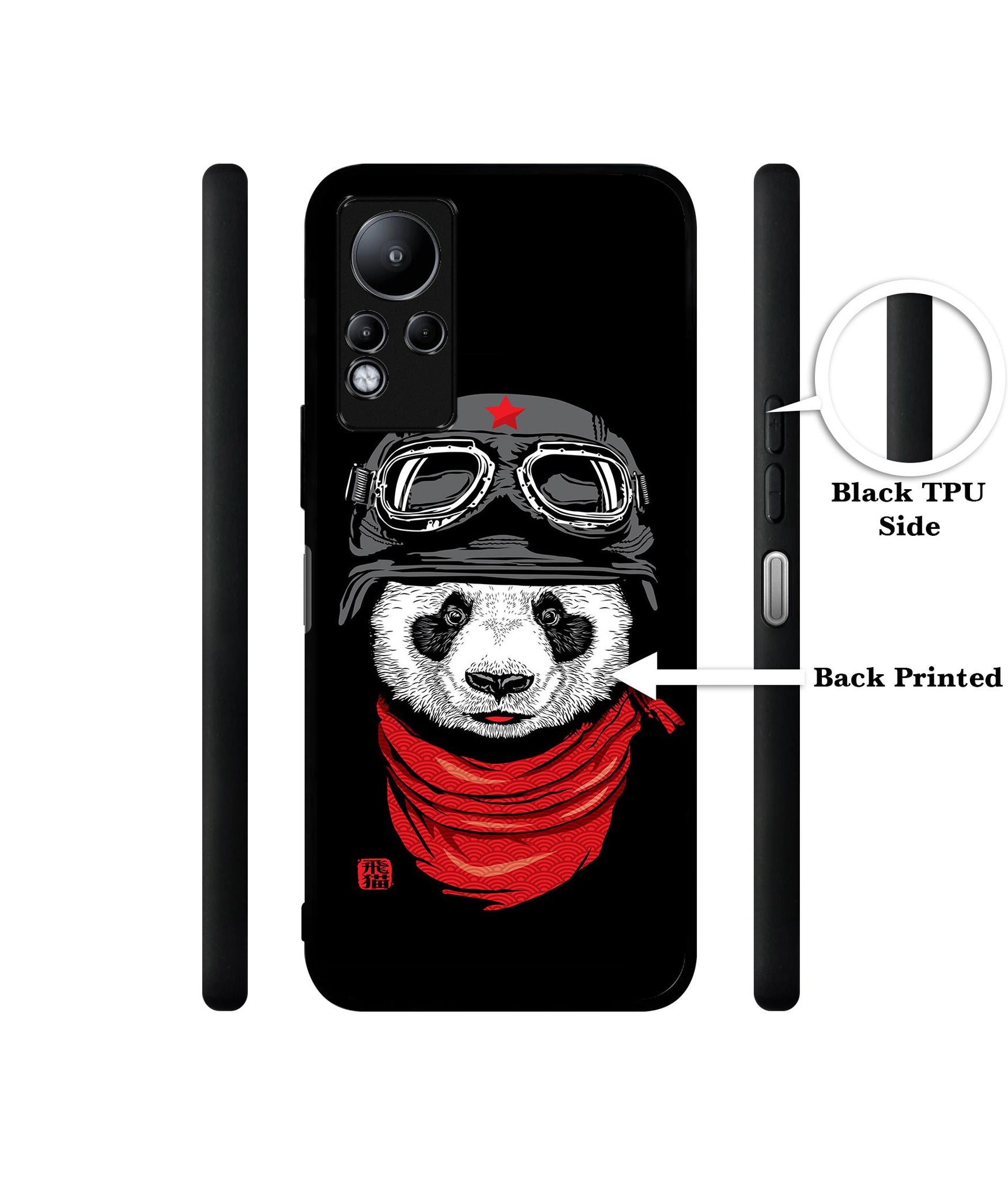 Biker Panda Designer 2D Printed Back Case Cover for Infinix Note 11 4G
