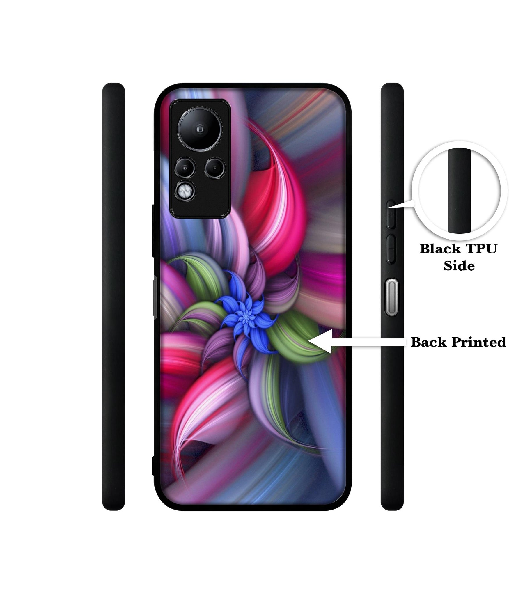 Colorful Flower Designer 2D Printed Back Case Cover for Infinix Note 11 4G