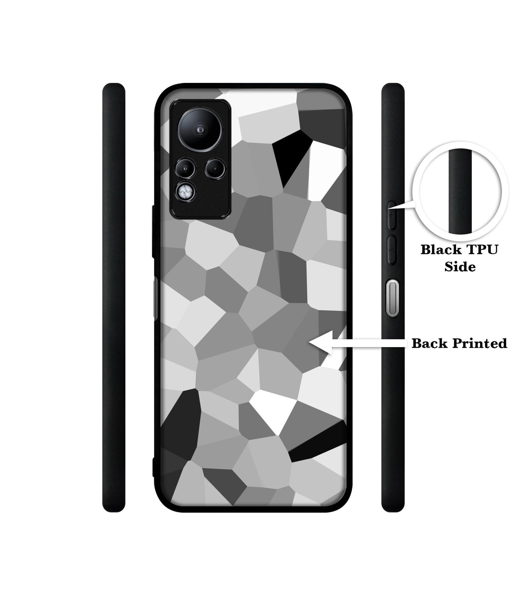 Black & White Mathematical Shape Designer 2D Printed Back Case Cover for Infinix Note 11 4G