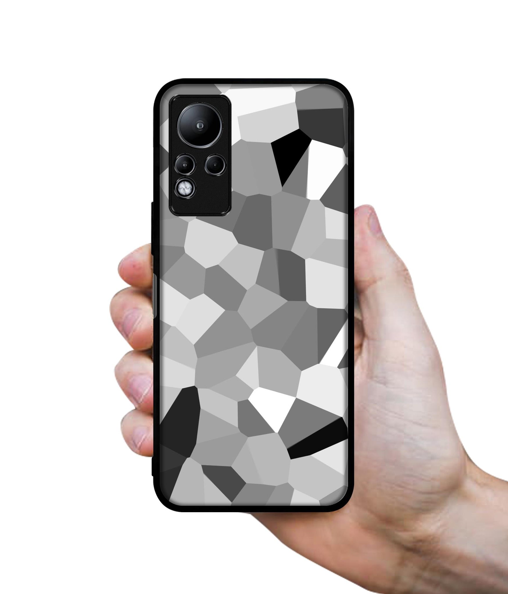Black & White Mathematical Shape Designer 2D Printed Back Case Cover for Infinix Note 11 4G