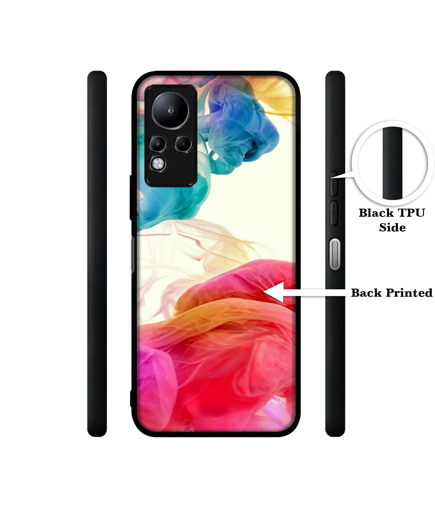 Colored Smoke Designer 2D Printed Back Case Cover for Infinix Note 11 4G