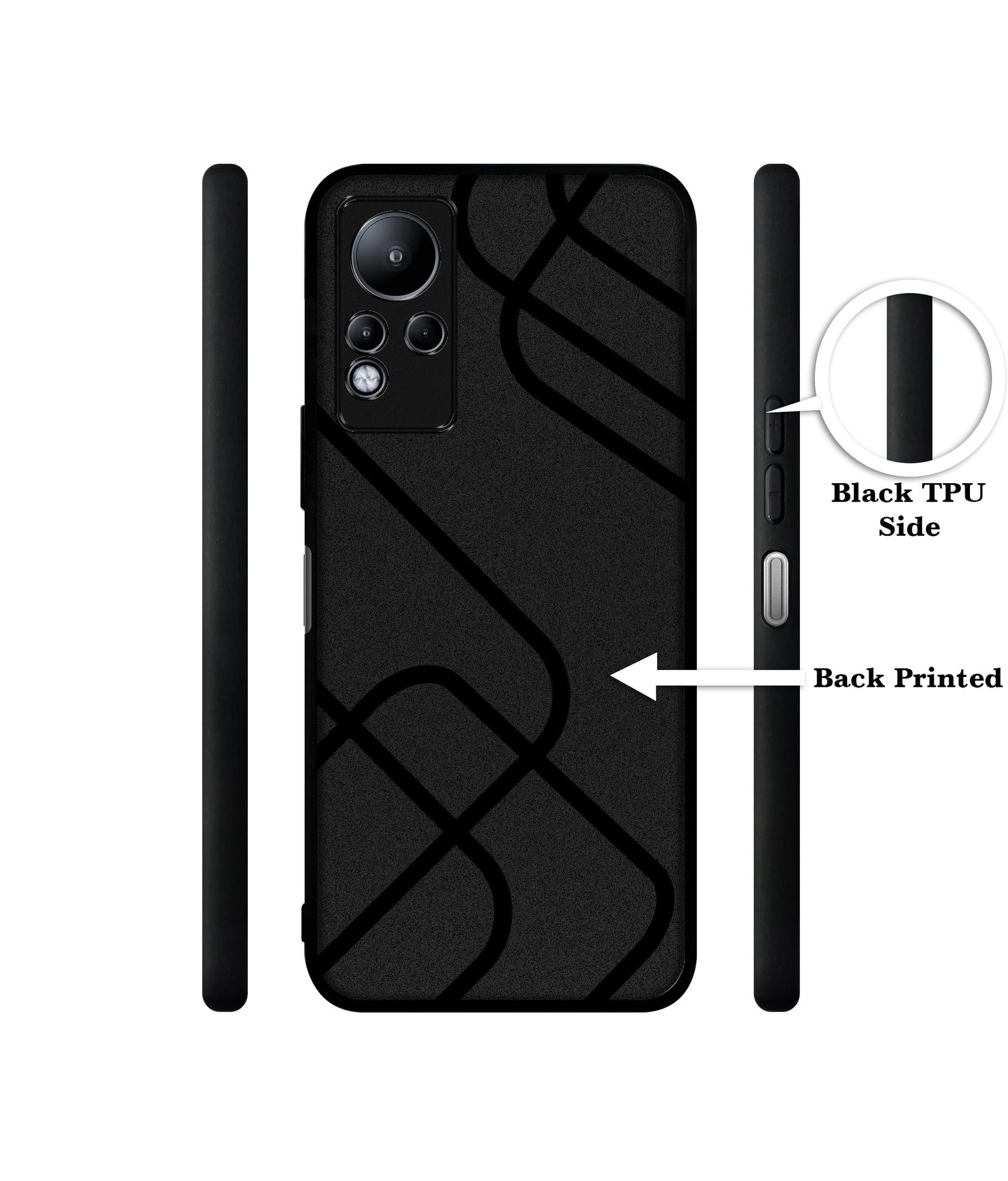 Zig-Zag Black Line Designer 2D Printed Back Case Cover for Infinix Note 11 4G