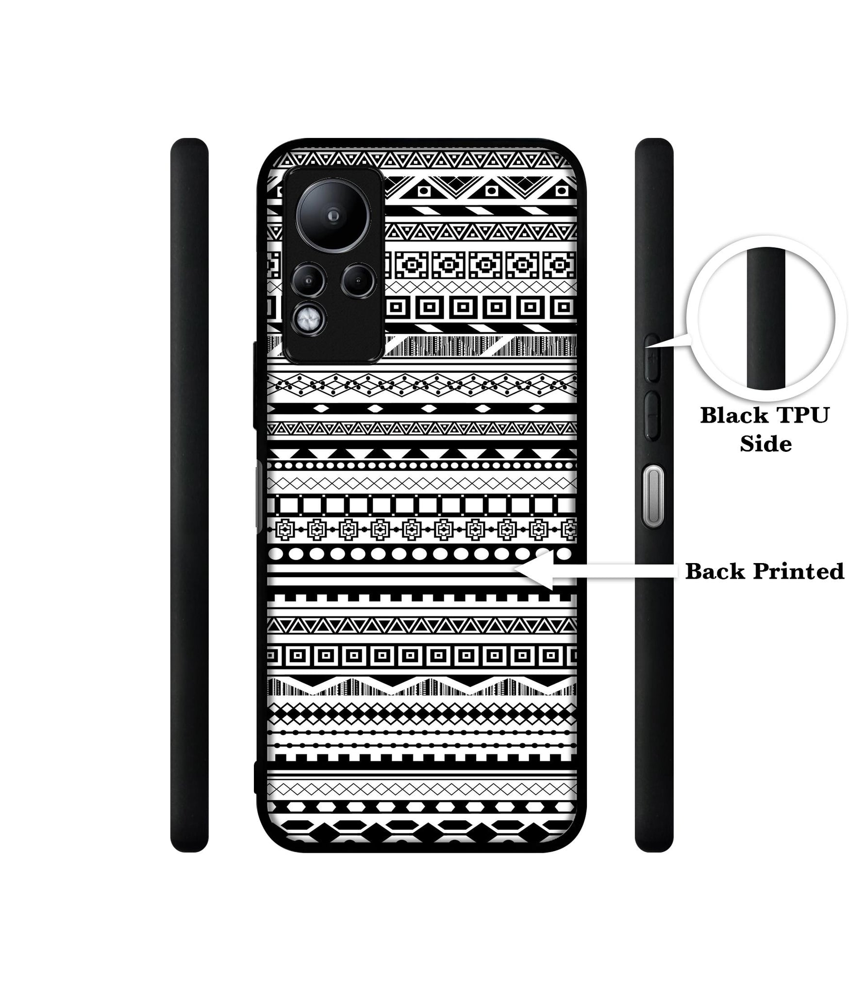 Black & White Patterns Designer 2D Printed Back Case Cover for Infinix Note 11 4G