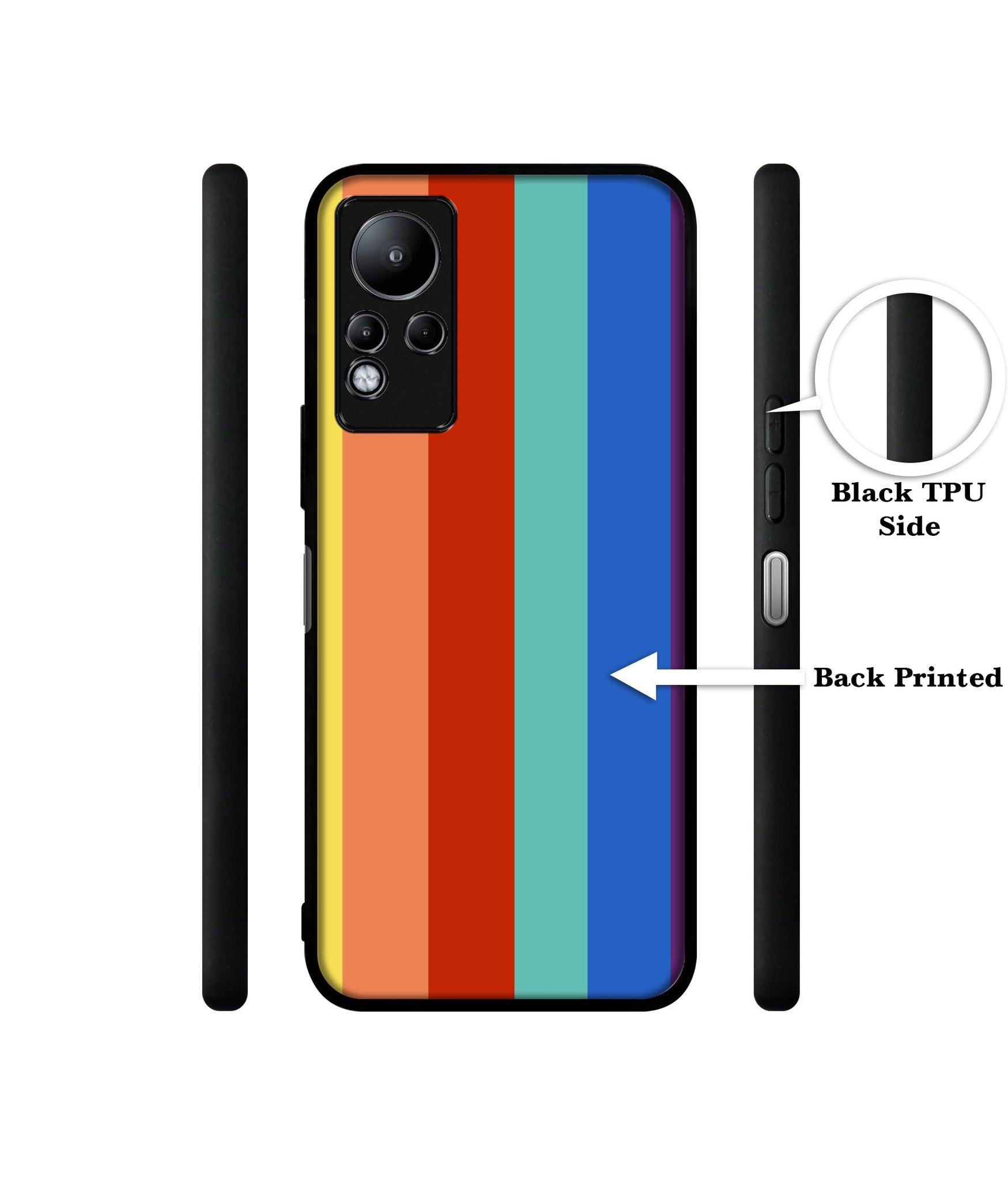 Rainbow Colors Designer 2D Printed Back Case Cover for Infinix Note 11 4G