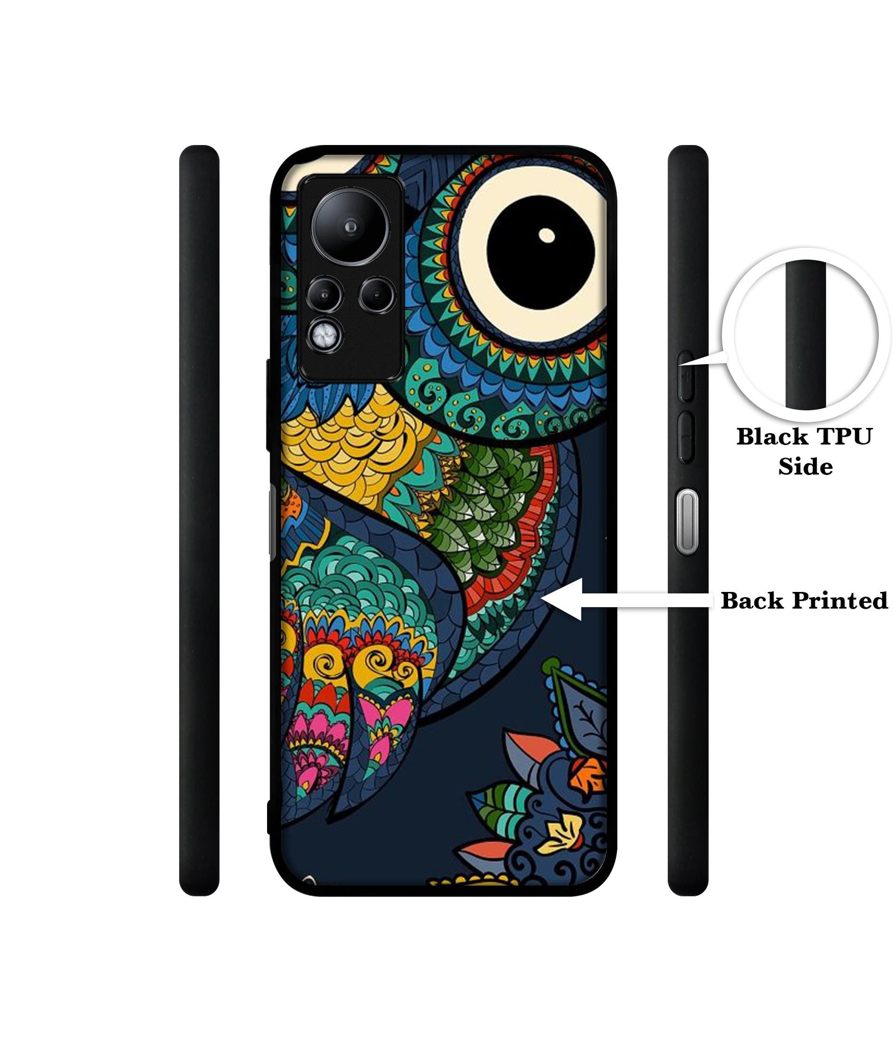 Owl Illustration Designer 2D Printed Back Case Cover for Infinix Note 11 4G