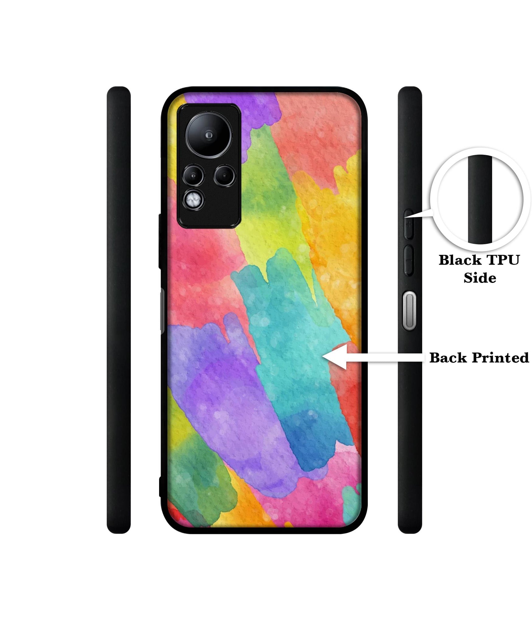 Water Paint Colorful Abstract Designer 2D Printed Back Case Cover for Infinix Note 11 4G