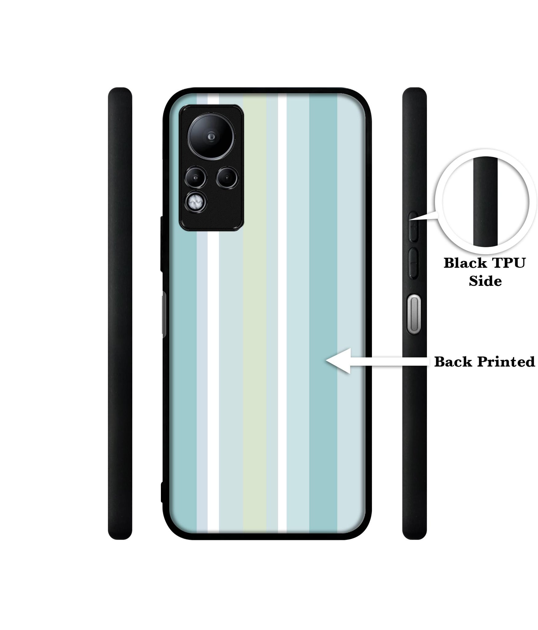 Light Green Stripes Designer 2D Printed Back Case Cover for Infinix Note 11 4G