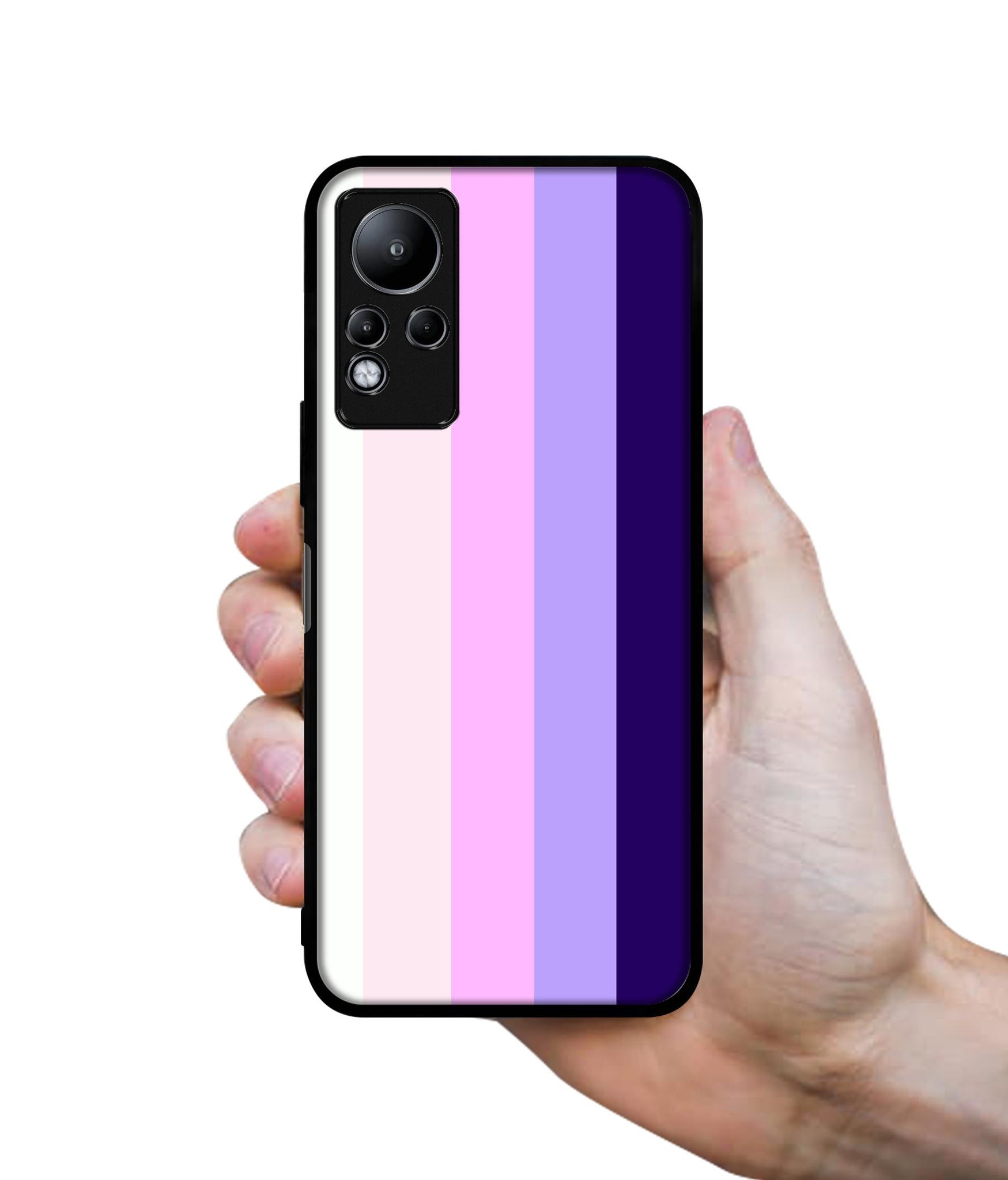 Pink and Purple Lines Designer 2D Printed Back Case Cover for Infinix Note 11 4G