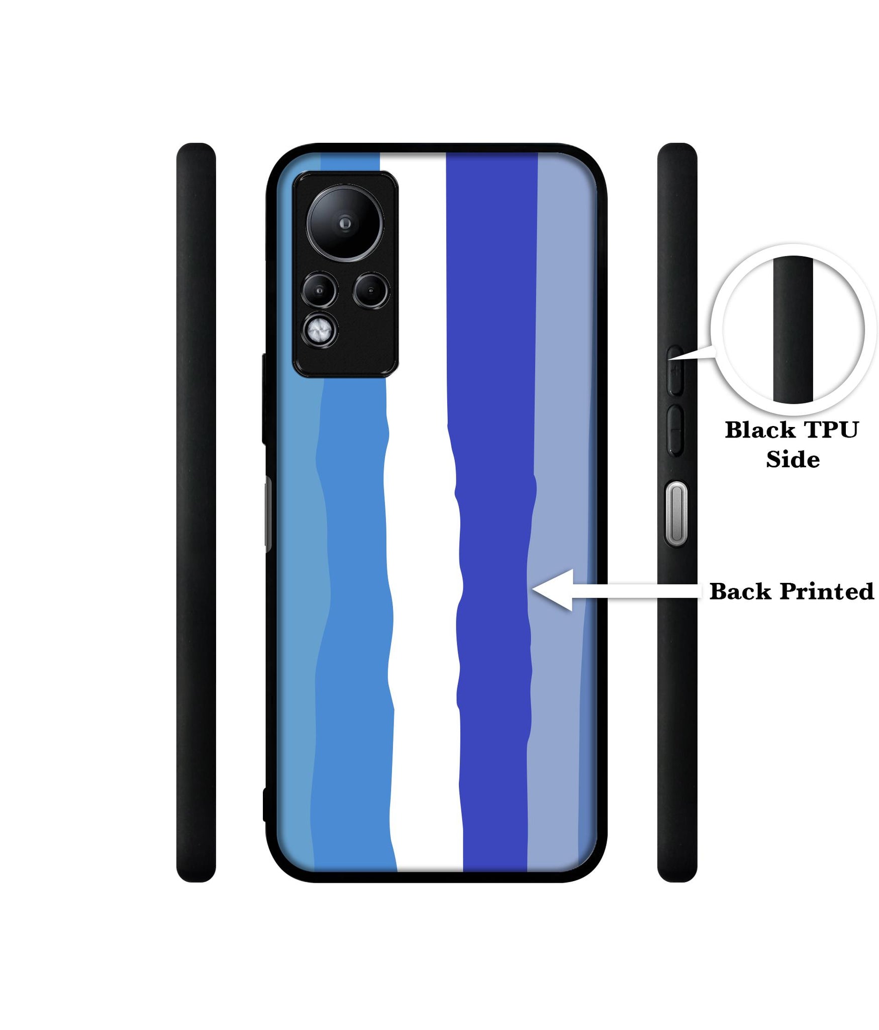 Blue Stripes Rainbow Designer 2D Printed Back Case Cover for Infinix Note 11 4G
