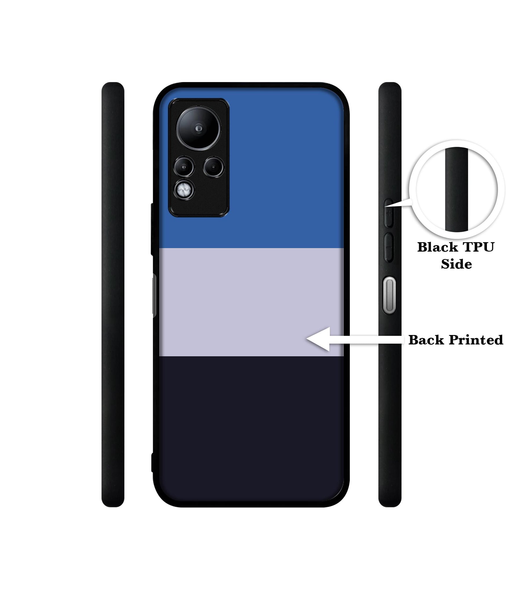 Three Color Stripes Designer 2D Printed Back Case Cover for Infinix Note 11 4G