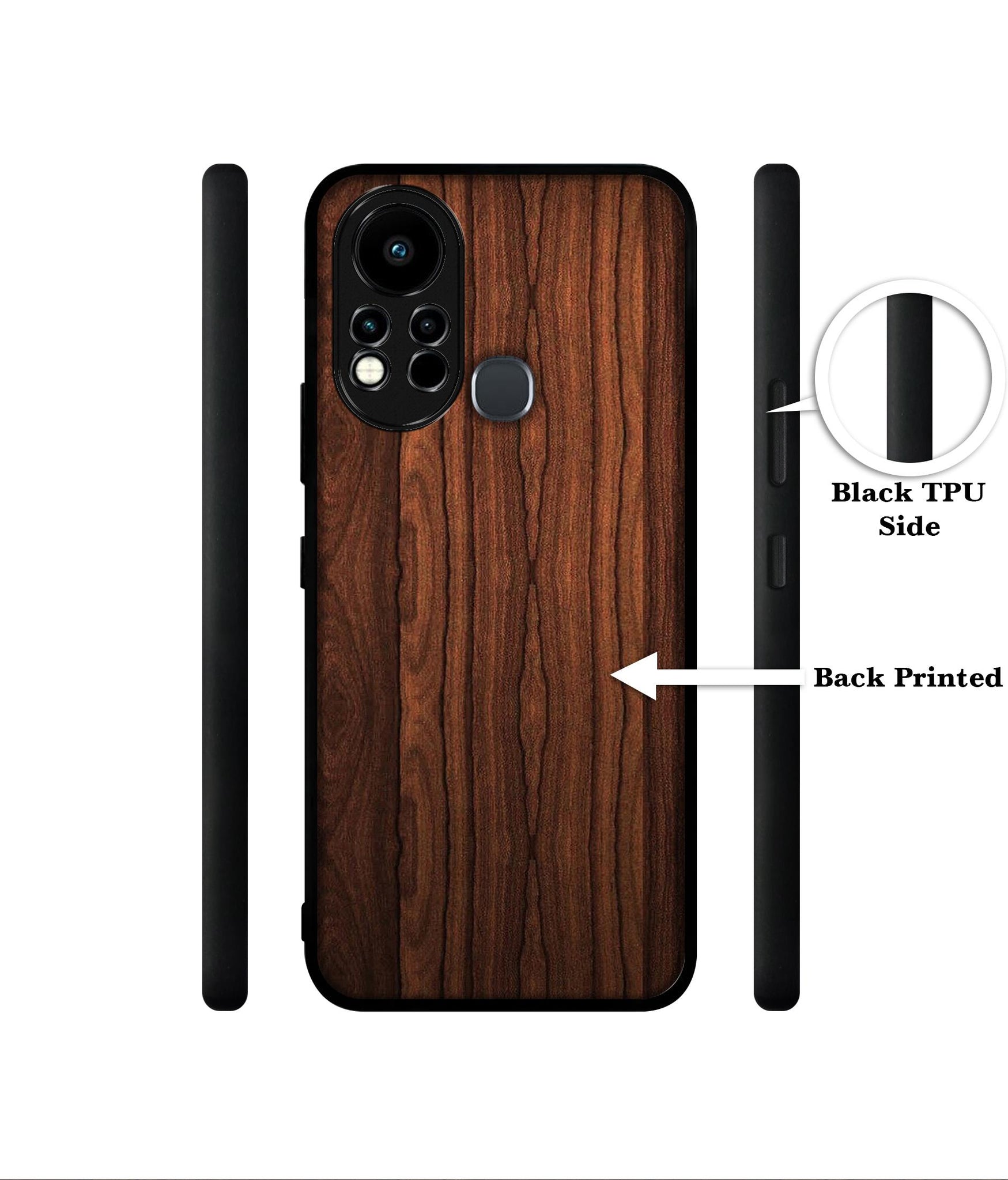Brown Wooden Texture Designer 2D Printed Back Case Cover for Infinix Note 11s 4G / Note 11 Pro 4G
