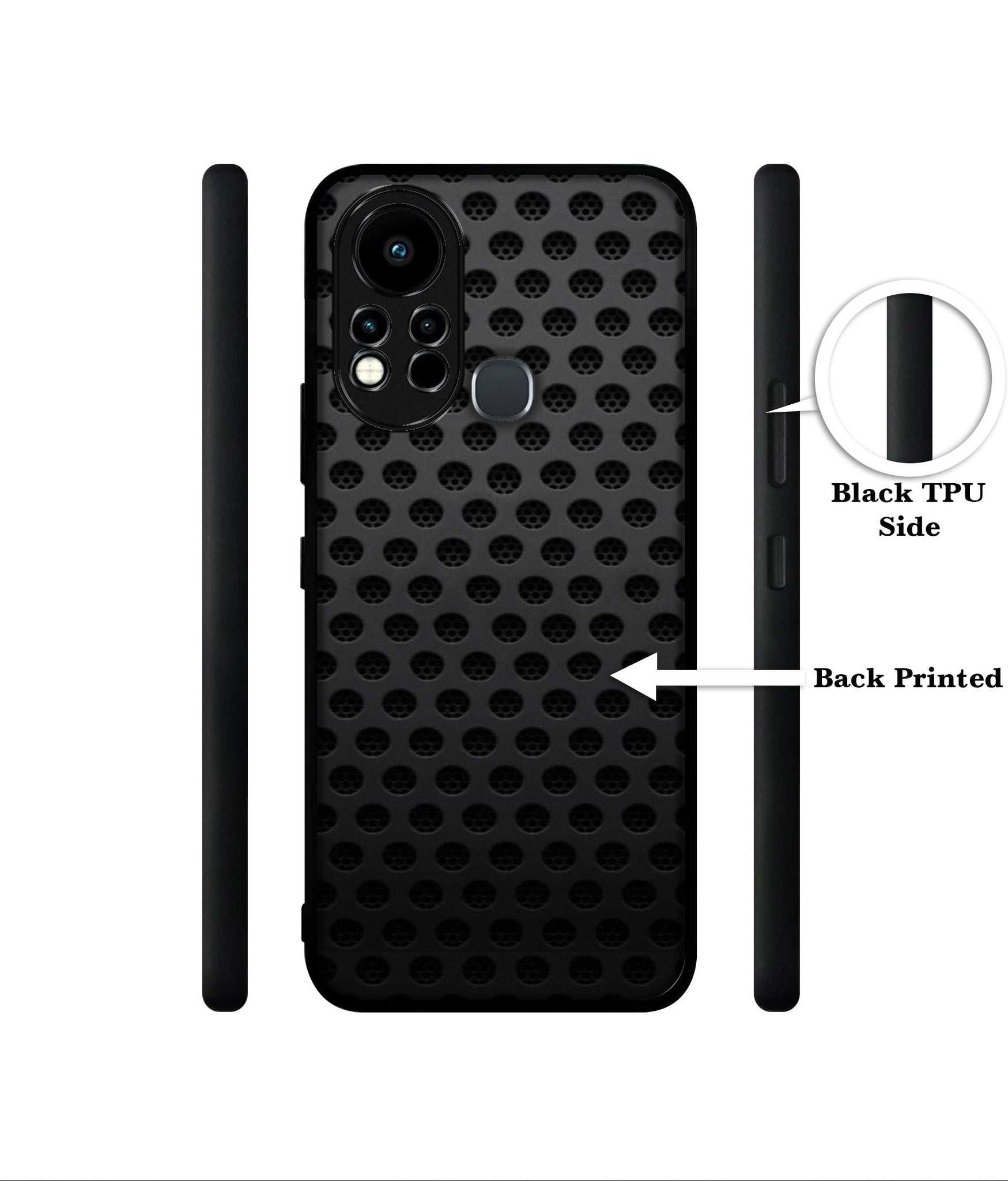 Black Circle Designer 2D Printed Back Case Cover for Infinix Note 11s 4G / Note 11 Pro 4G