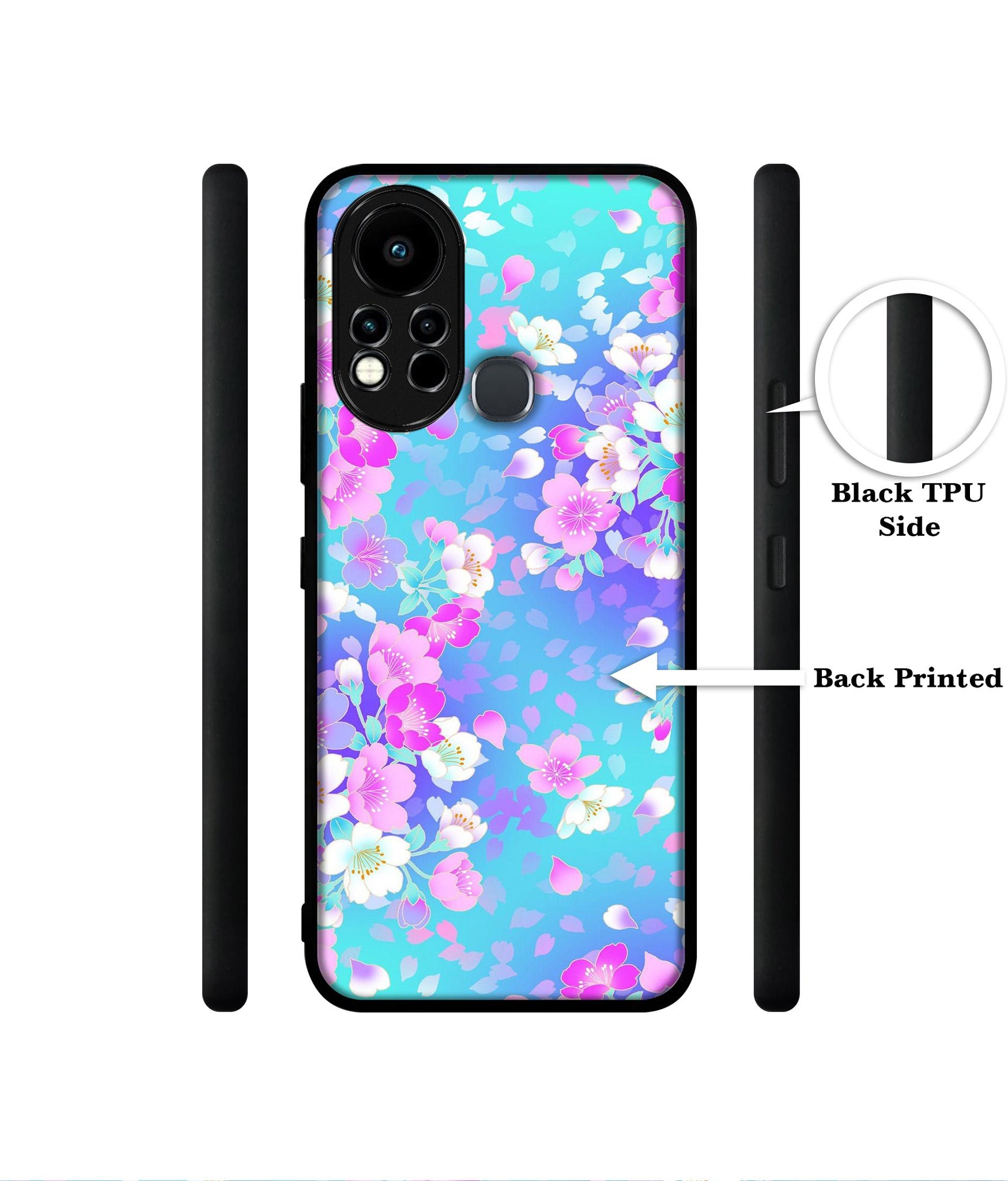 Floral Blue Pattern Designer 2D Printed Back Case Cover for Infinix Note 11s 4G / Note 11 Pro 4G