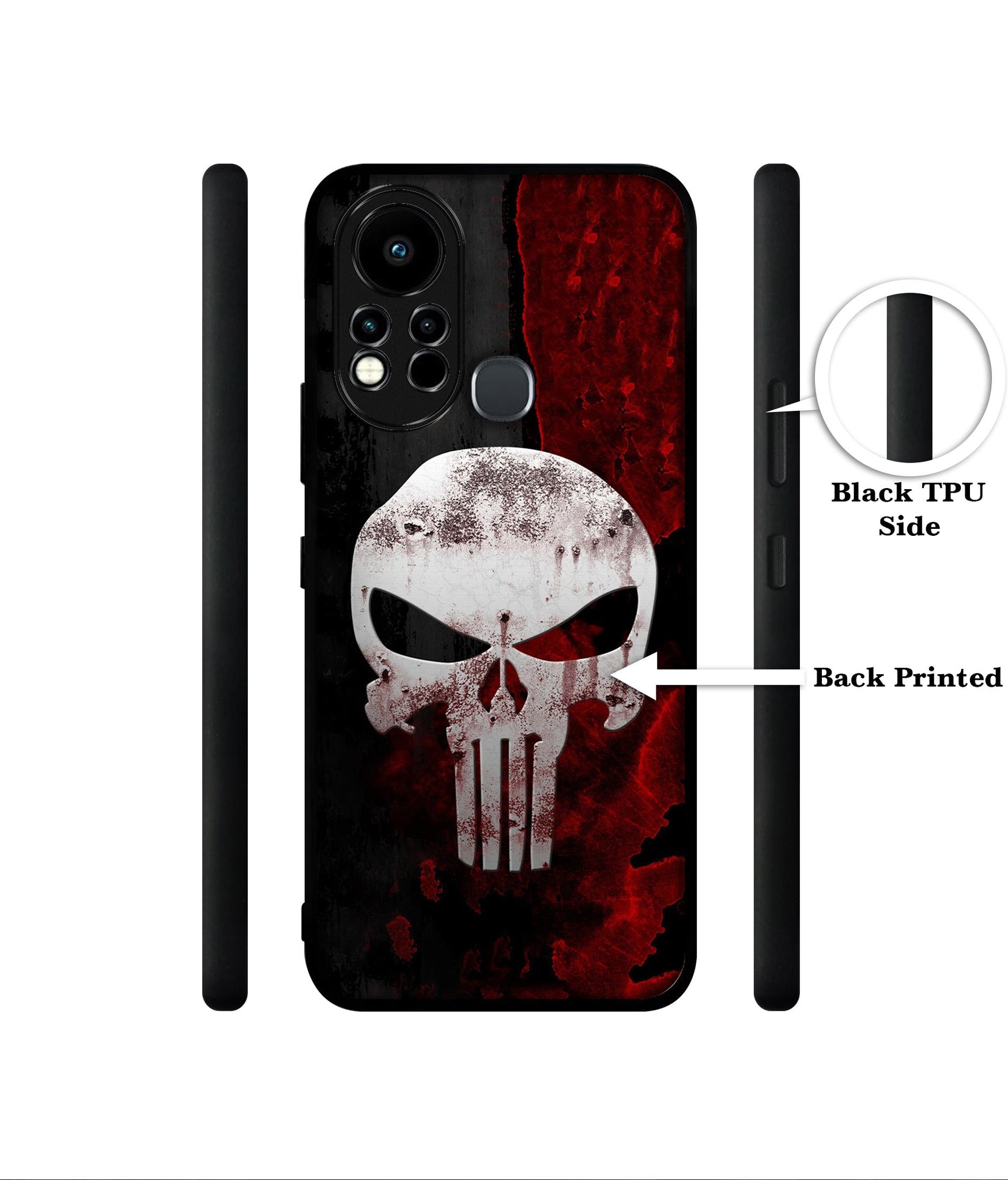 Punisher Skull Designer 2D Printed Back Case Cover for Infinix Note 11s 4G / Note 11 Pro 4G
