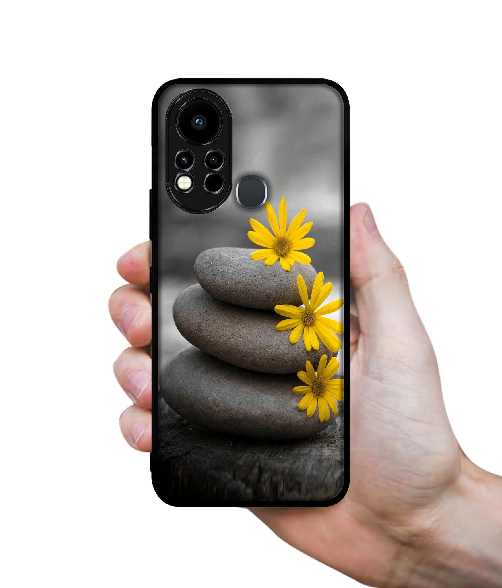 Stones And Flower Designer 2D Printed Back Case Cover for Infinix Note 11s 4G / Note 11 Pro 4G