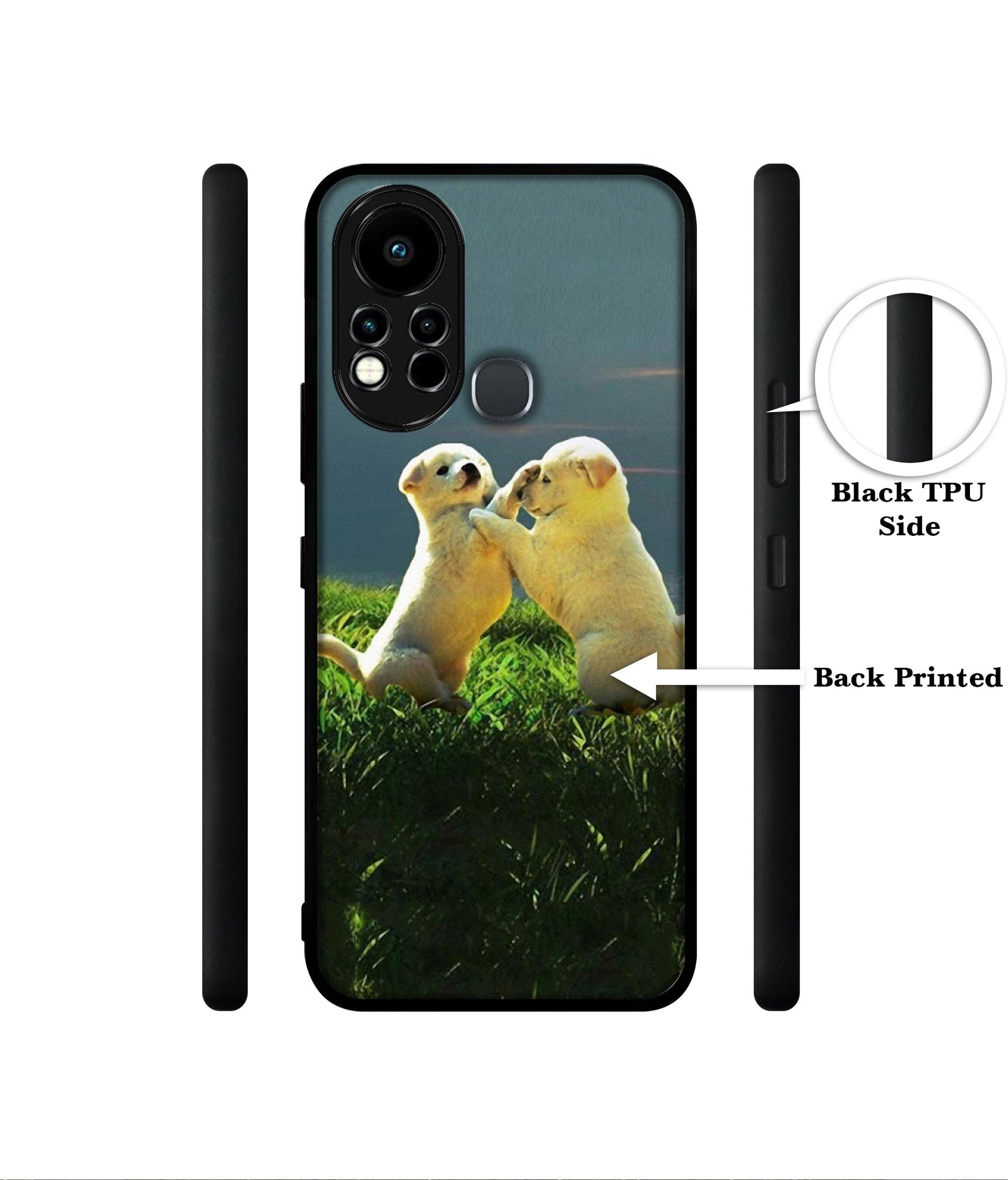 Puppy Couple Sunset Designer 2D Printed Back Case Cover for Infinix Note 11s 4G / Note 11 Pro 4G