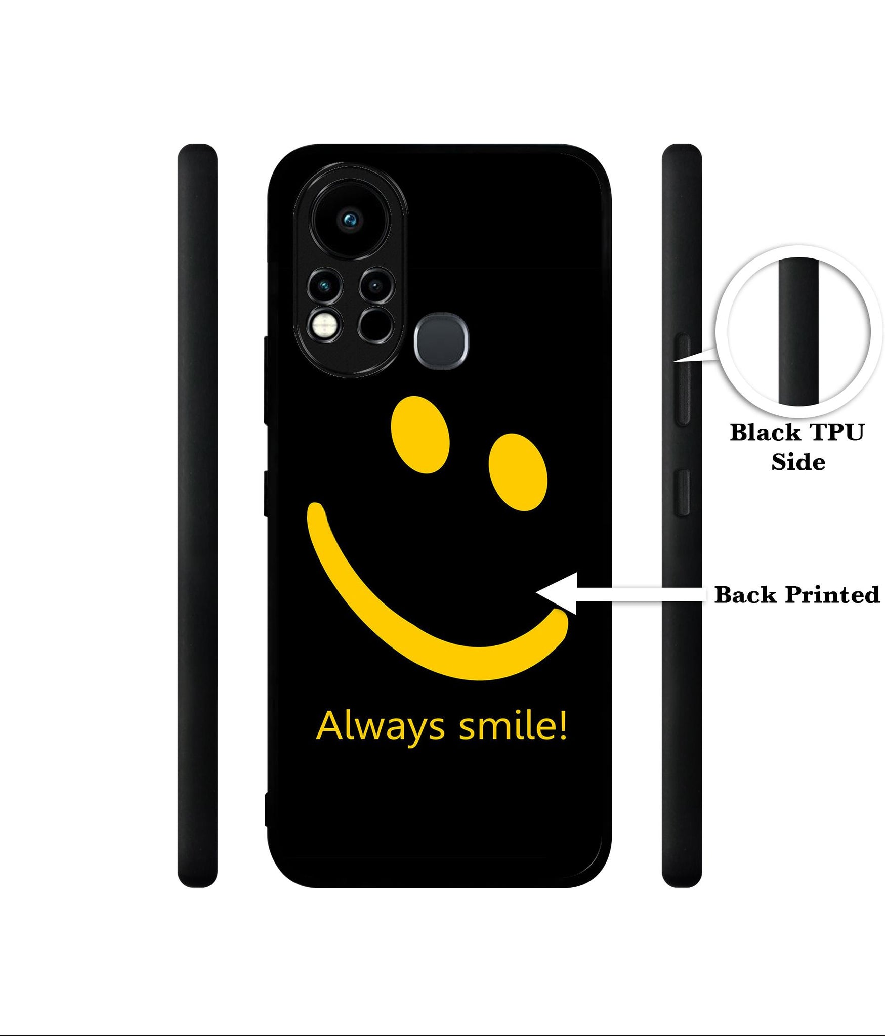 Always Smile Quote Designer 2D Printed Back Case Cover for Infinix Note 11s 4G / Note 11 Pro 4G