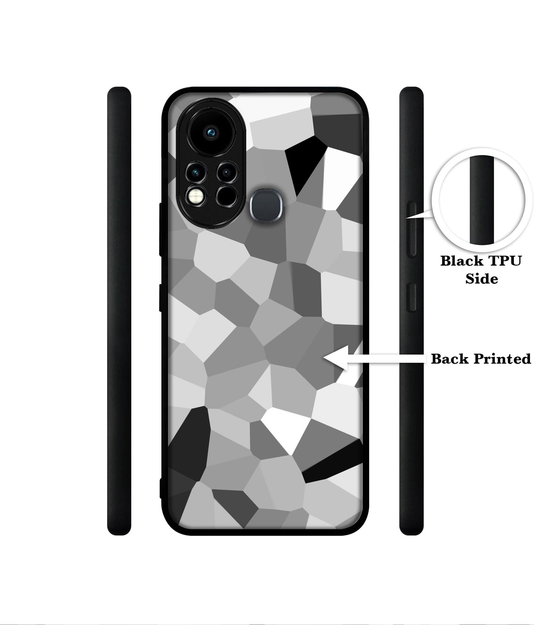 Black & White Mathematical Shape Designer 2D Printed Back Case Cover for Infinix Note 11s 4G / Note 11 Pro 4G